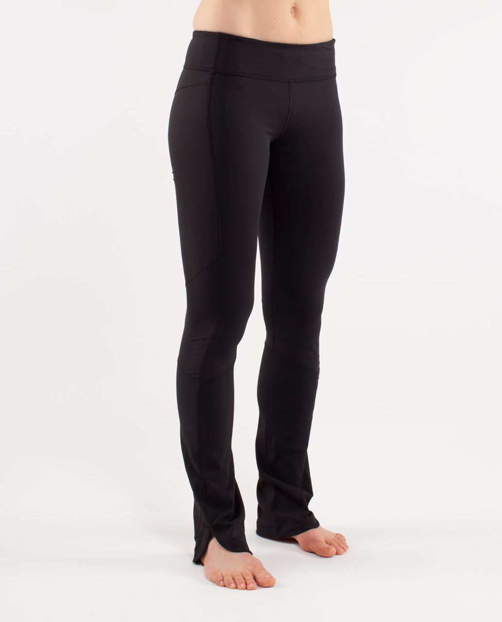 Lululemon Run Chase Me II Crops Black Leggings Size 2 Capri