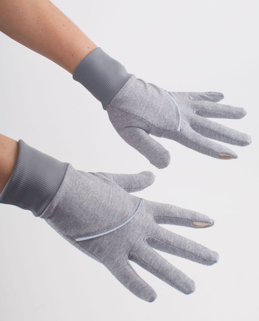 Lululemon Brisk Run Gloves - Heathered Fossil