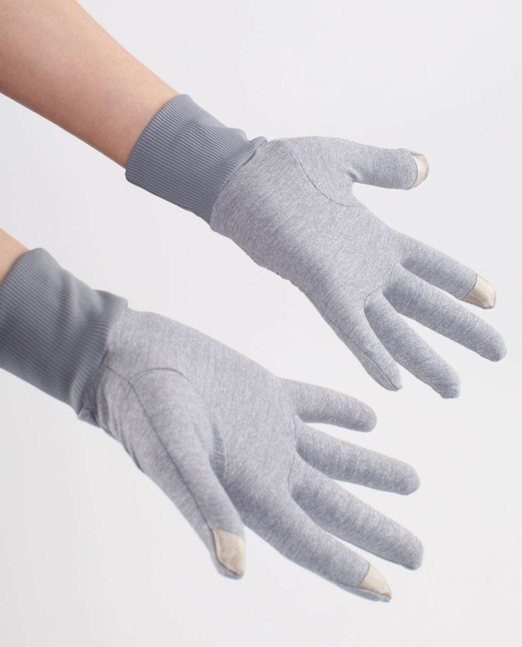 Lululemon Brisk Run Gloves - Heathered Fossil