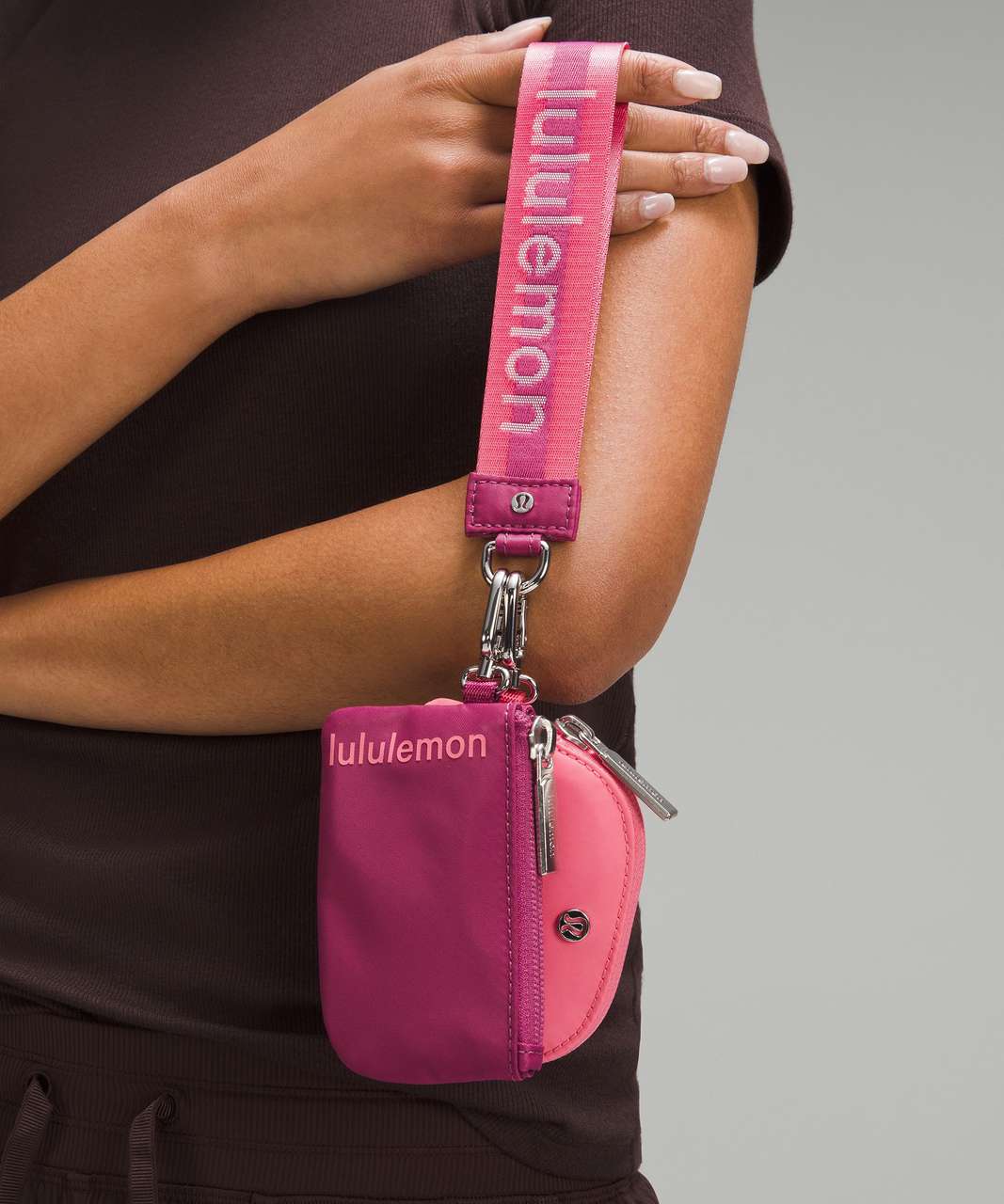Lululemon Dual Pouch Wristlet *Wordmark - Washed Mauve Lululemon Dual Pouch Wristlet *Wordmark - Washed Mauve