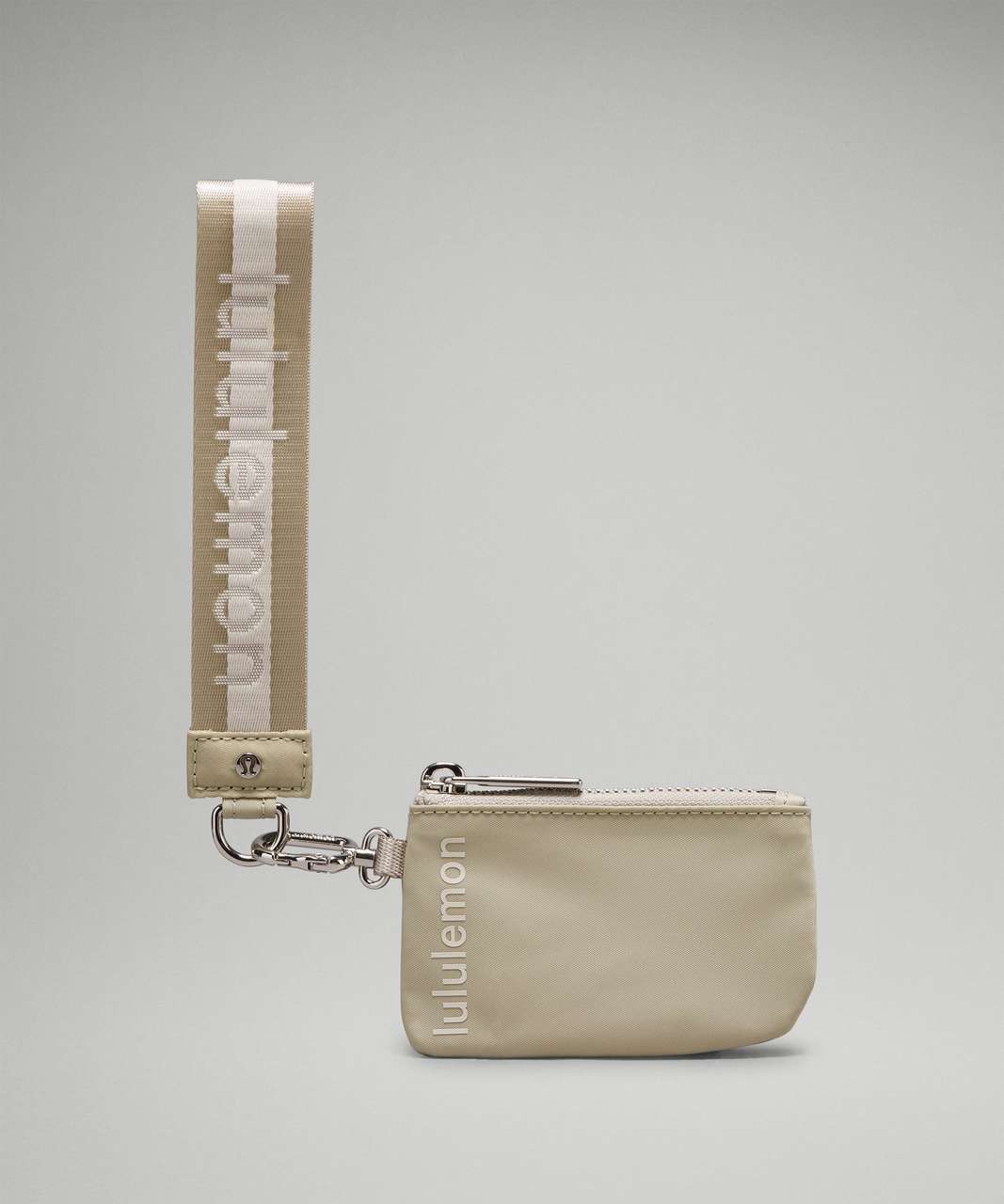 Lululemon Dual Pouch Wristlet *Wordmark - Raw Linen / White Lululemon Dual Pouch Wristlet *Wordmark - Raw Linen / White