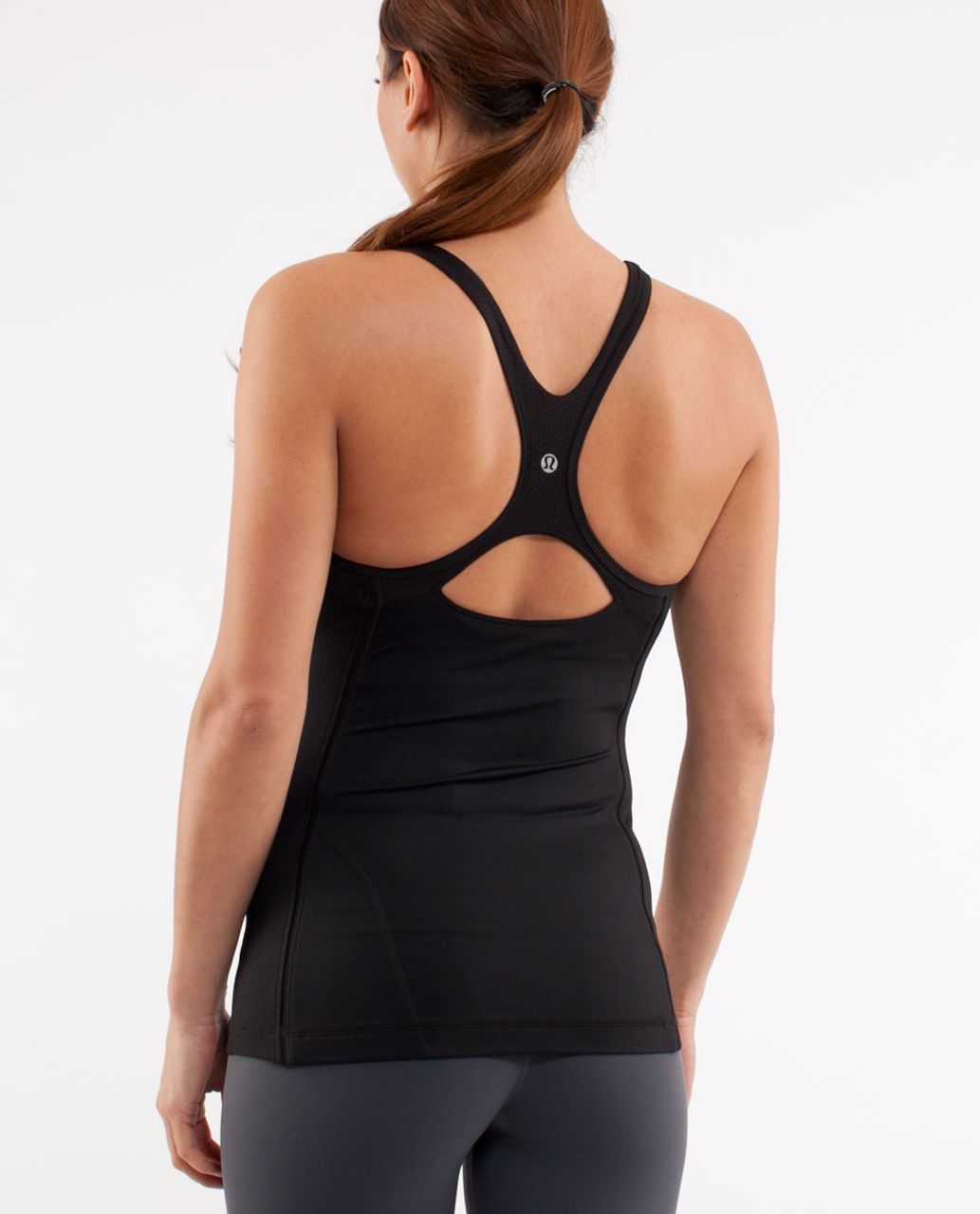 Lululemon Tighten Up Tank Black Keyhole Front Womens Size 6