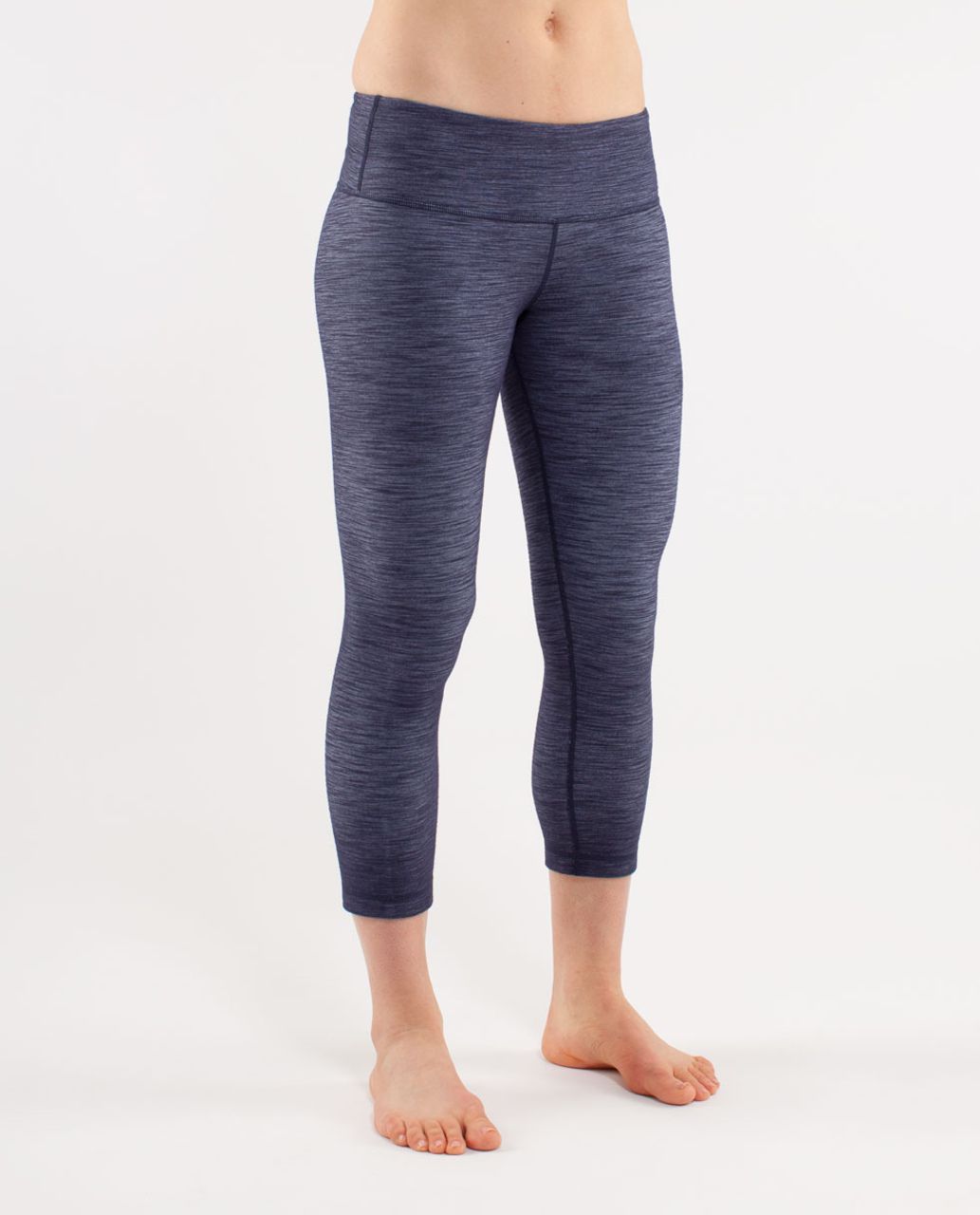 Rare! LULULEMON Wunder Under Crop Leggings Mirage Deep Indigo Yoga Pants  Size: 6