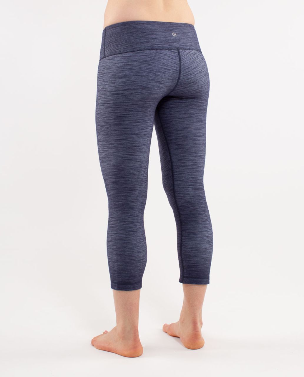 Lululemon Wunder Under Crop*Denim - Deep Indigo / White - lulu