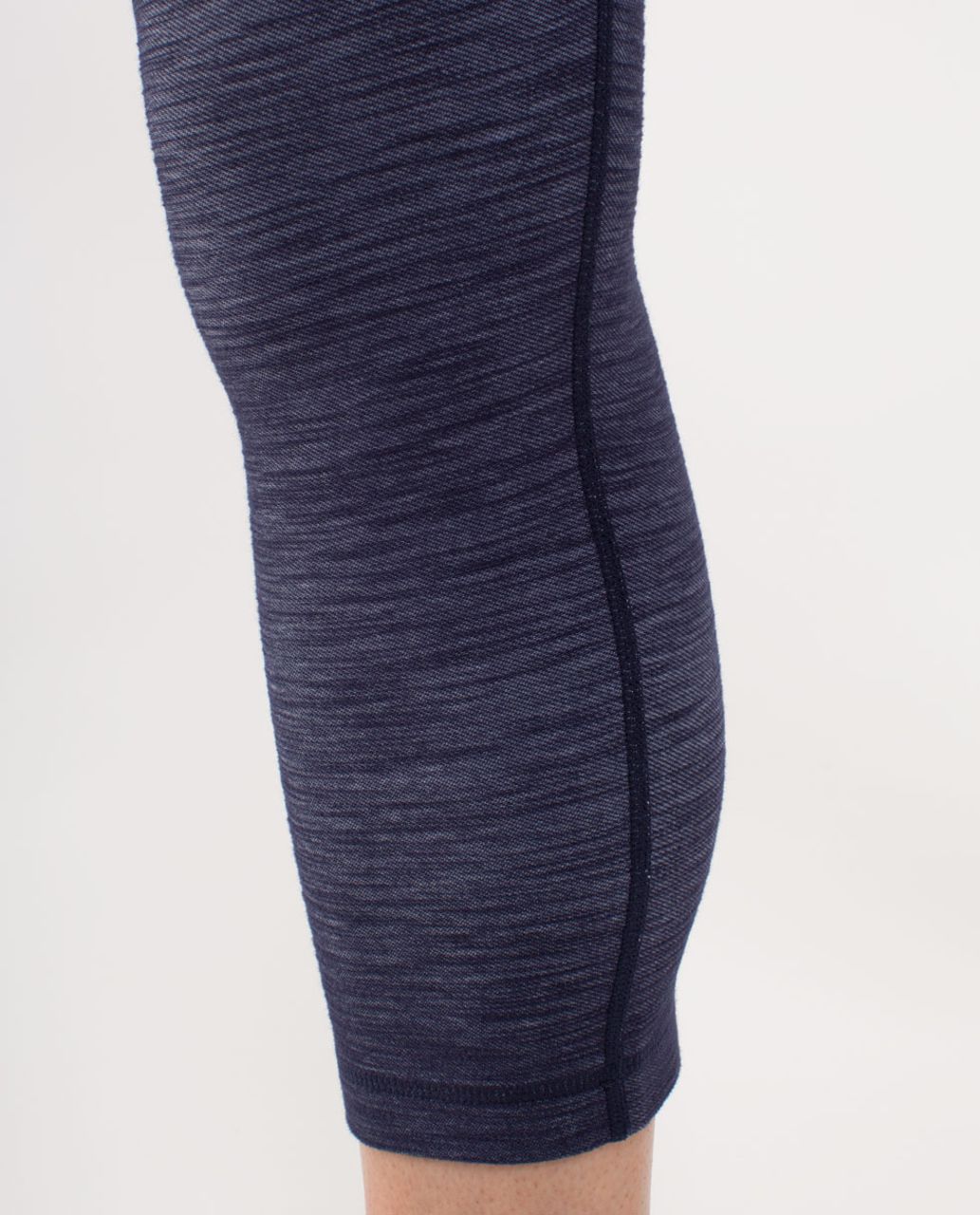 Lululemon Wunder Under Crop*Denim - Deep Indigo /  White