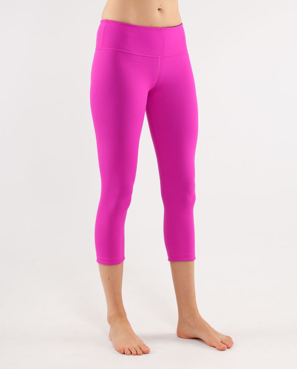 Lululemon Wunder Under Crop *Reversible - Black / Paris Pink