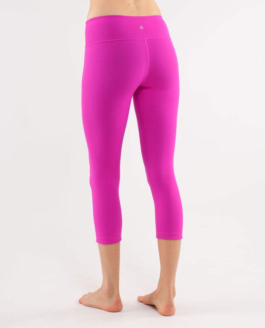 Lululemon Wunder Under Crop *Reversible - Black /  Paris Pink