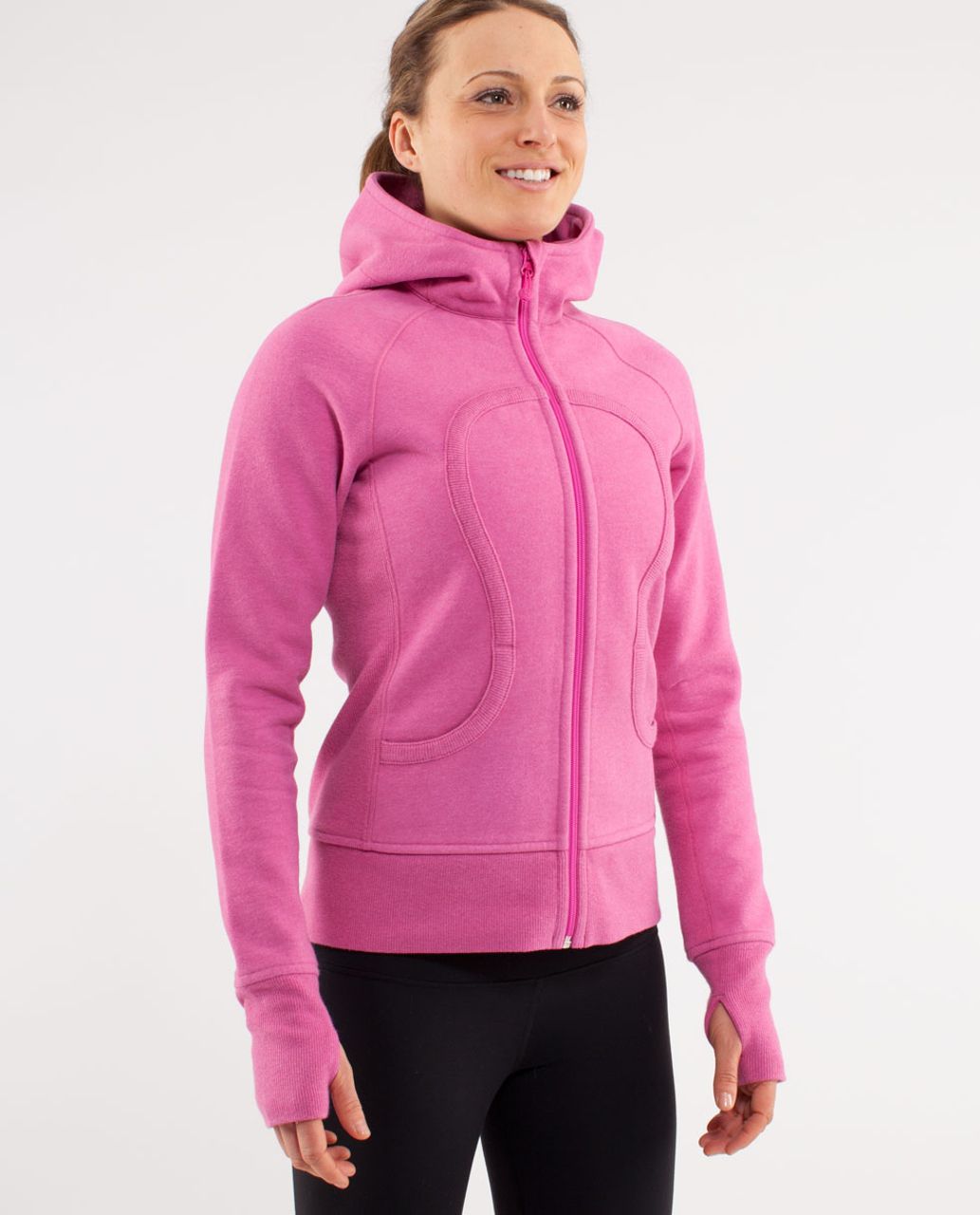 NWT Lululemon Scuba Oversized 1/2 Zip Hoodie Pink Lychee XS/S