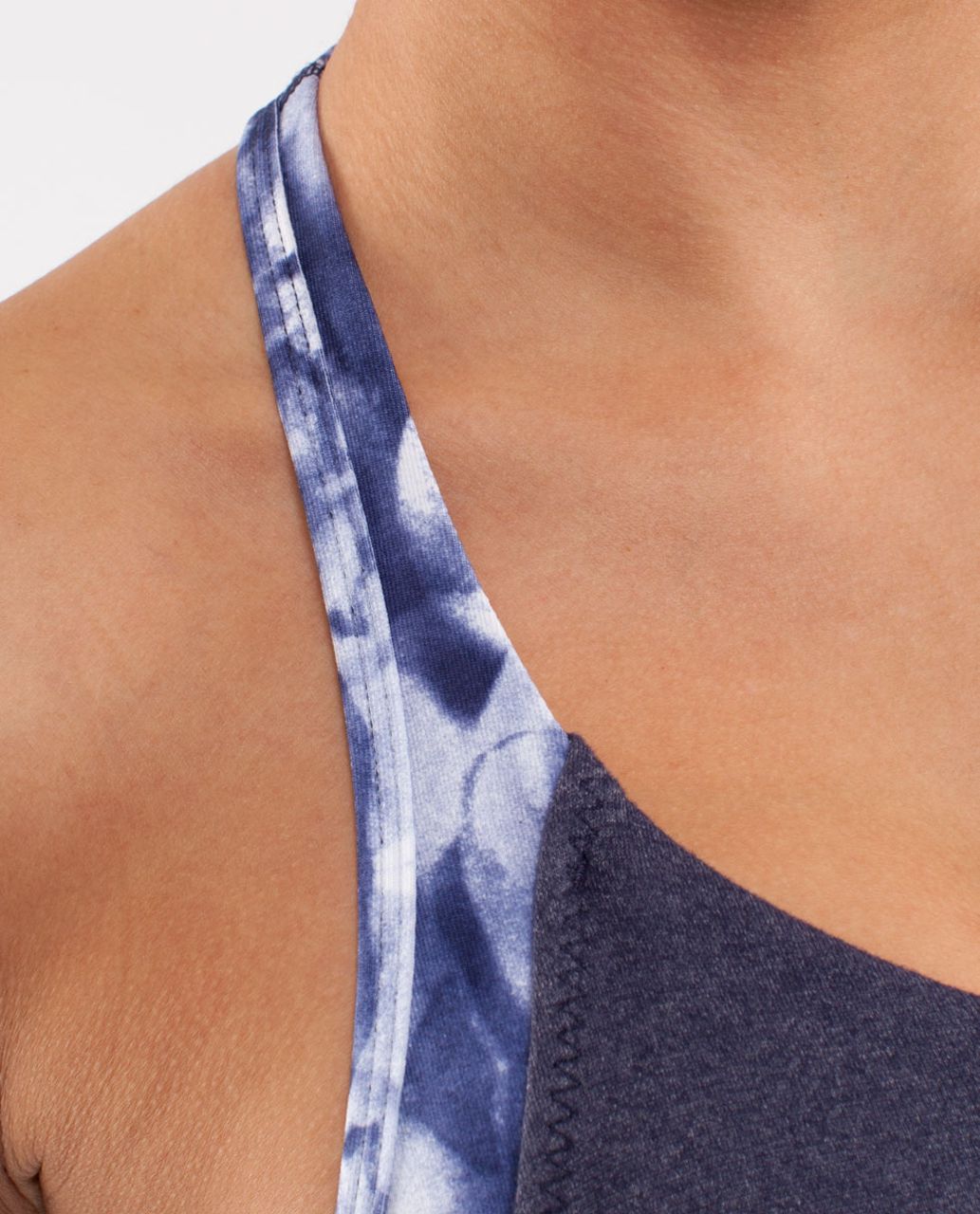 Lululemon Practice Freely Tank - Heathered Deep Indigo /  Ink Blot White Deep Indigo