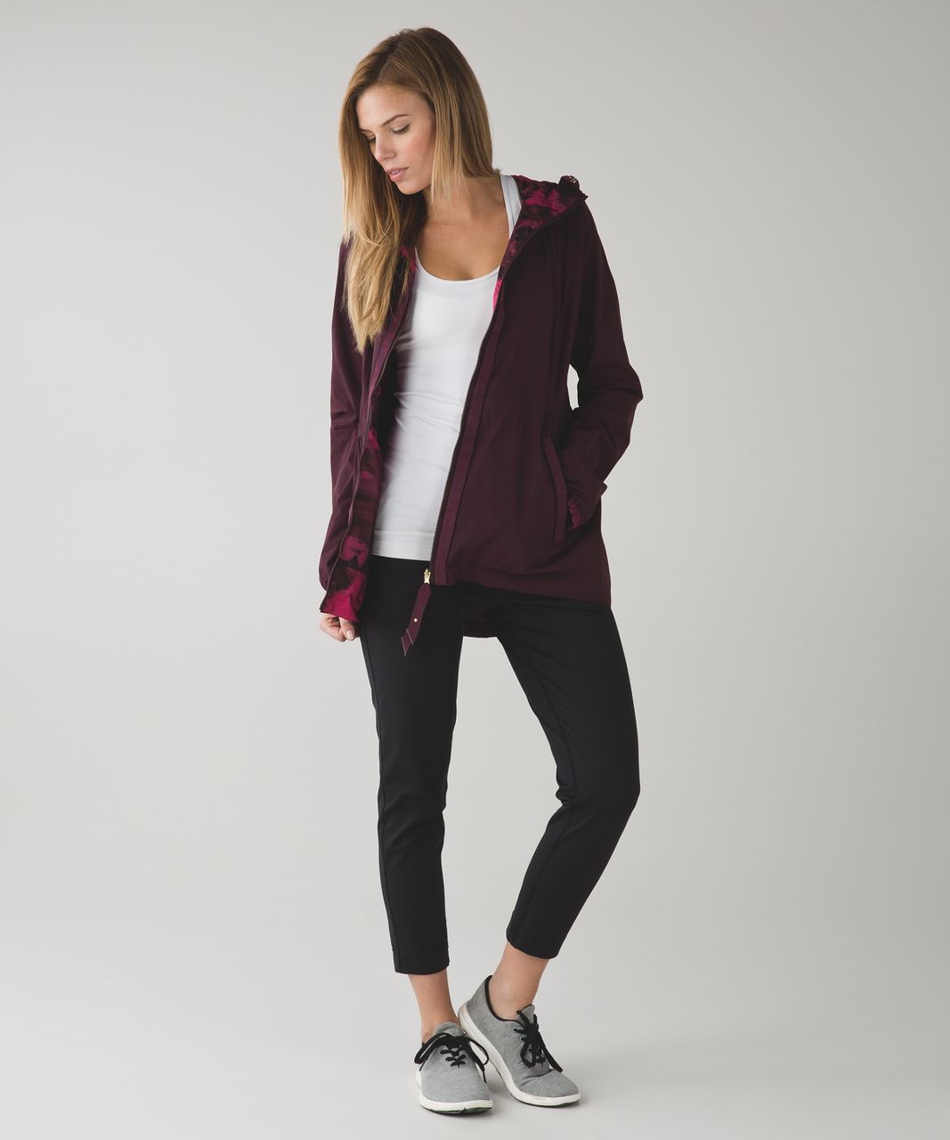 Lululemon Rain for Daze Jacket - Bordeaux Drama / Pigment Wind Berry Rumble Bordeaux Drama