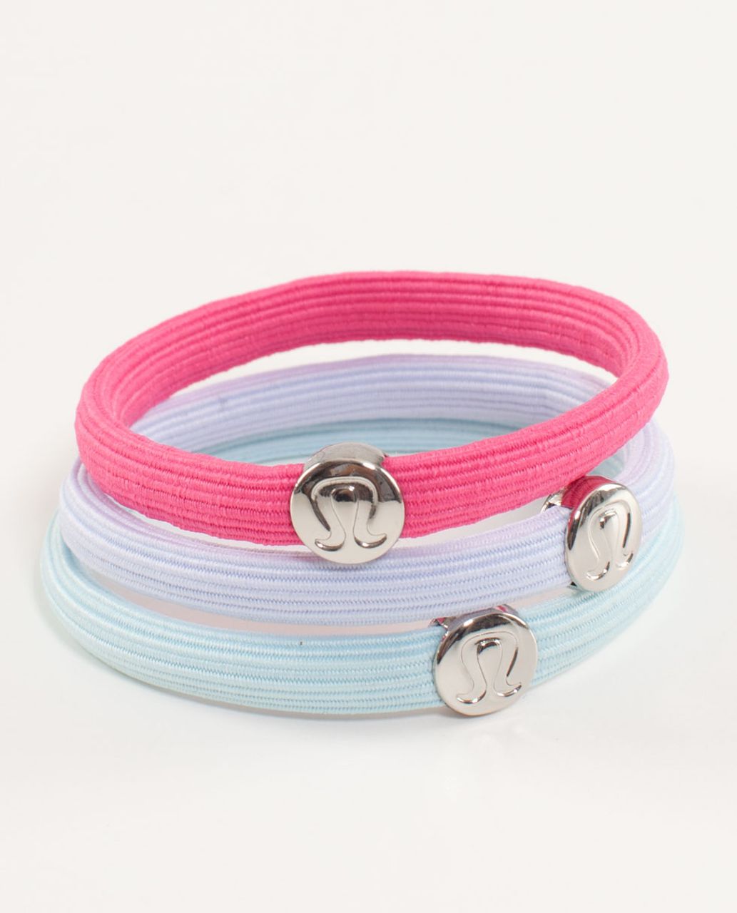 Lululemon Lulu Hair Ties *Charms (3 pk) - Paris Pink /  Lavender Dusk /  Aquamarine