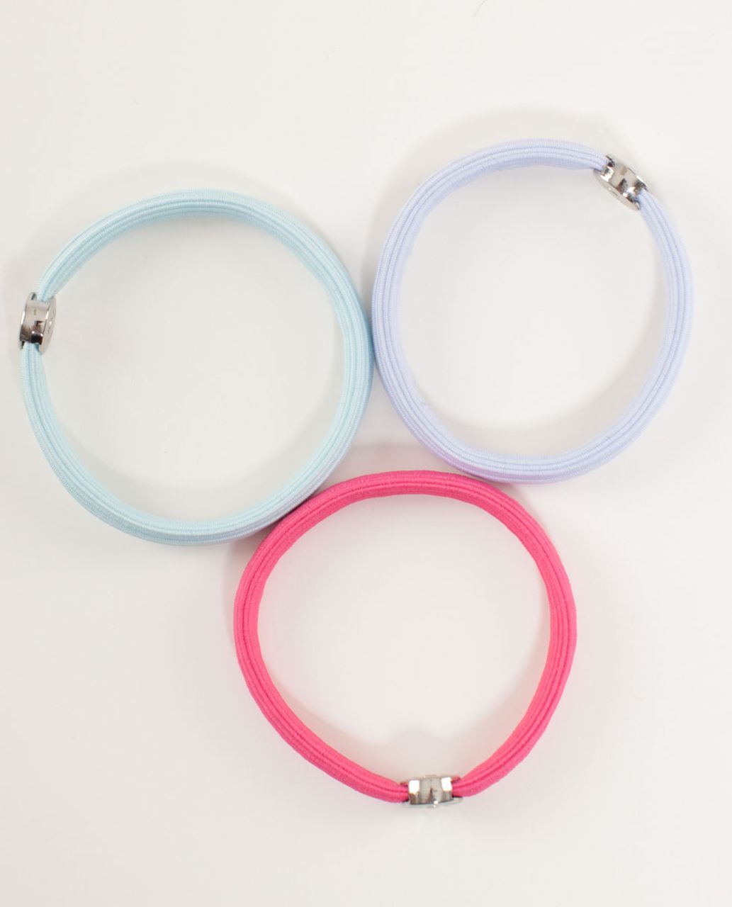 Lululemon Lulu Hair Ties *Charms (3 pk) - Paris Pink /  Lavender Dusk /  Aquamarine