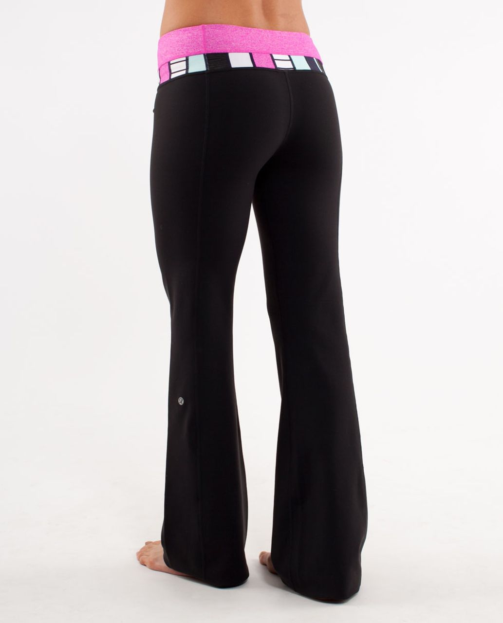 Lululemon Groove Pant (Tall) - Black /  Heathered Paris Pink /  Quilting Spring 14