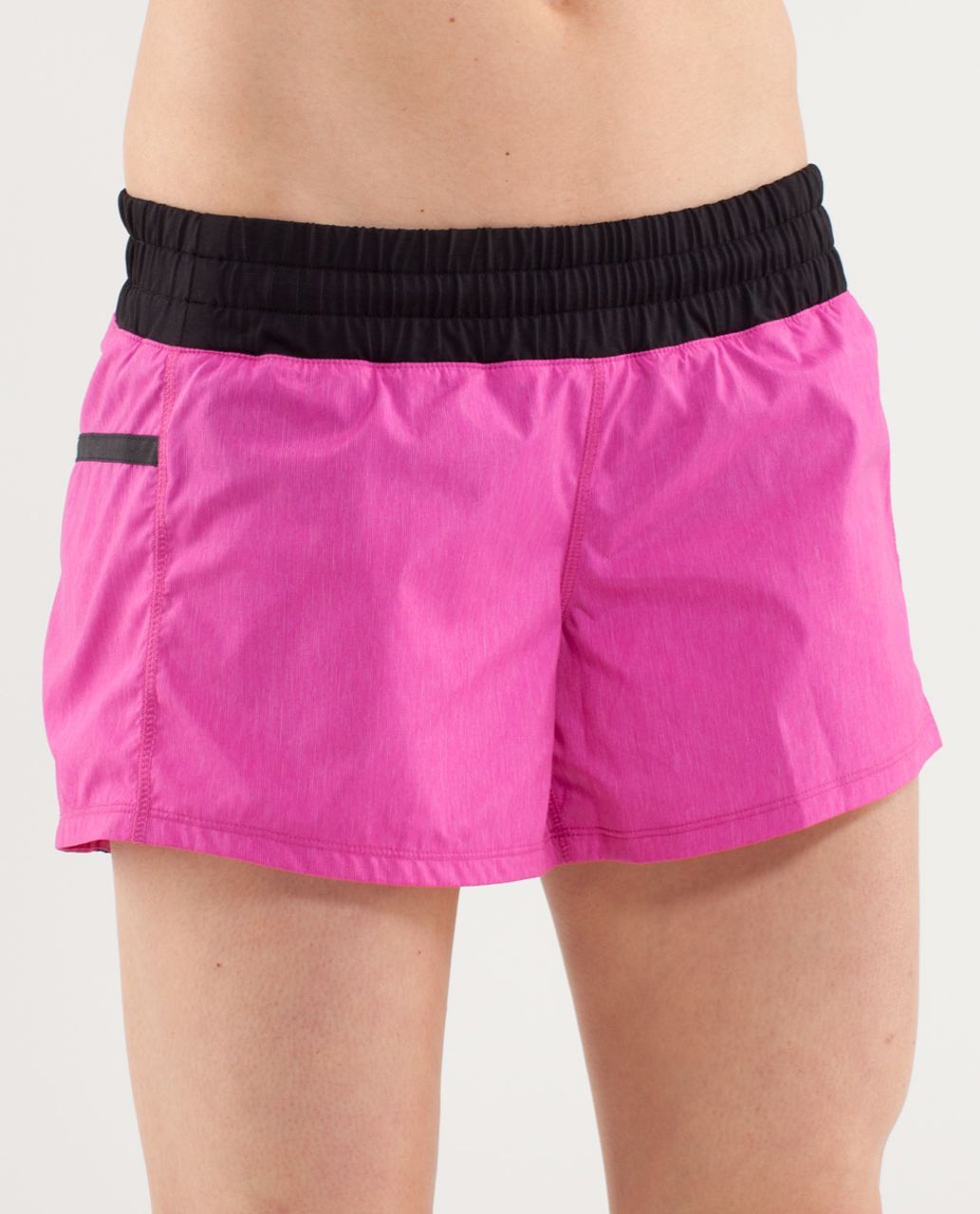 Lululemon Run:  Tracker Short II - Paris Pink /  Black