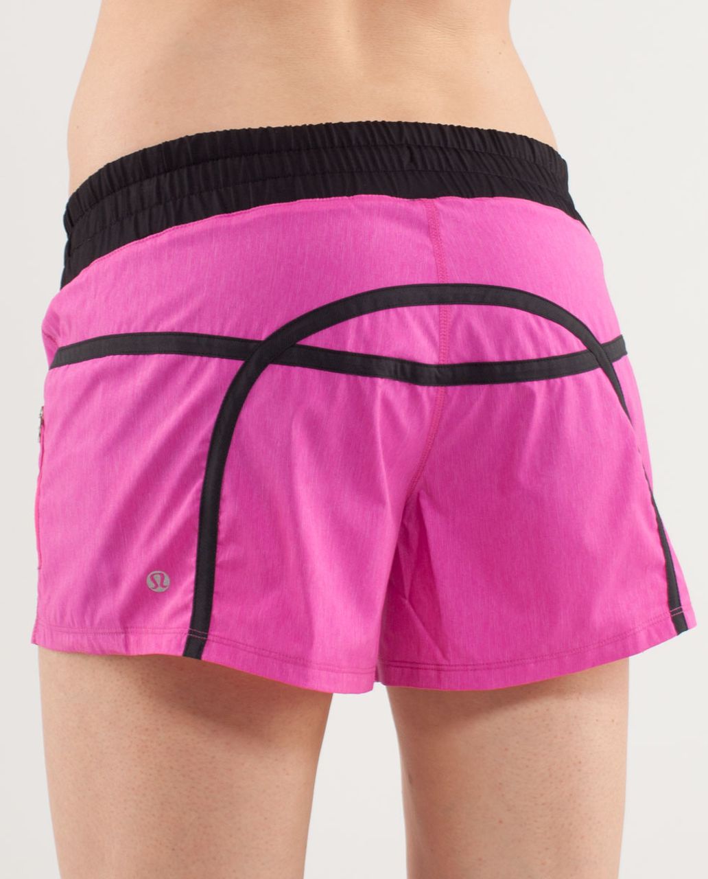 Lululemon Run:  Tracker Short II - Paris Pink /  Black