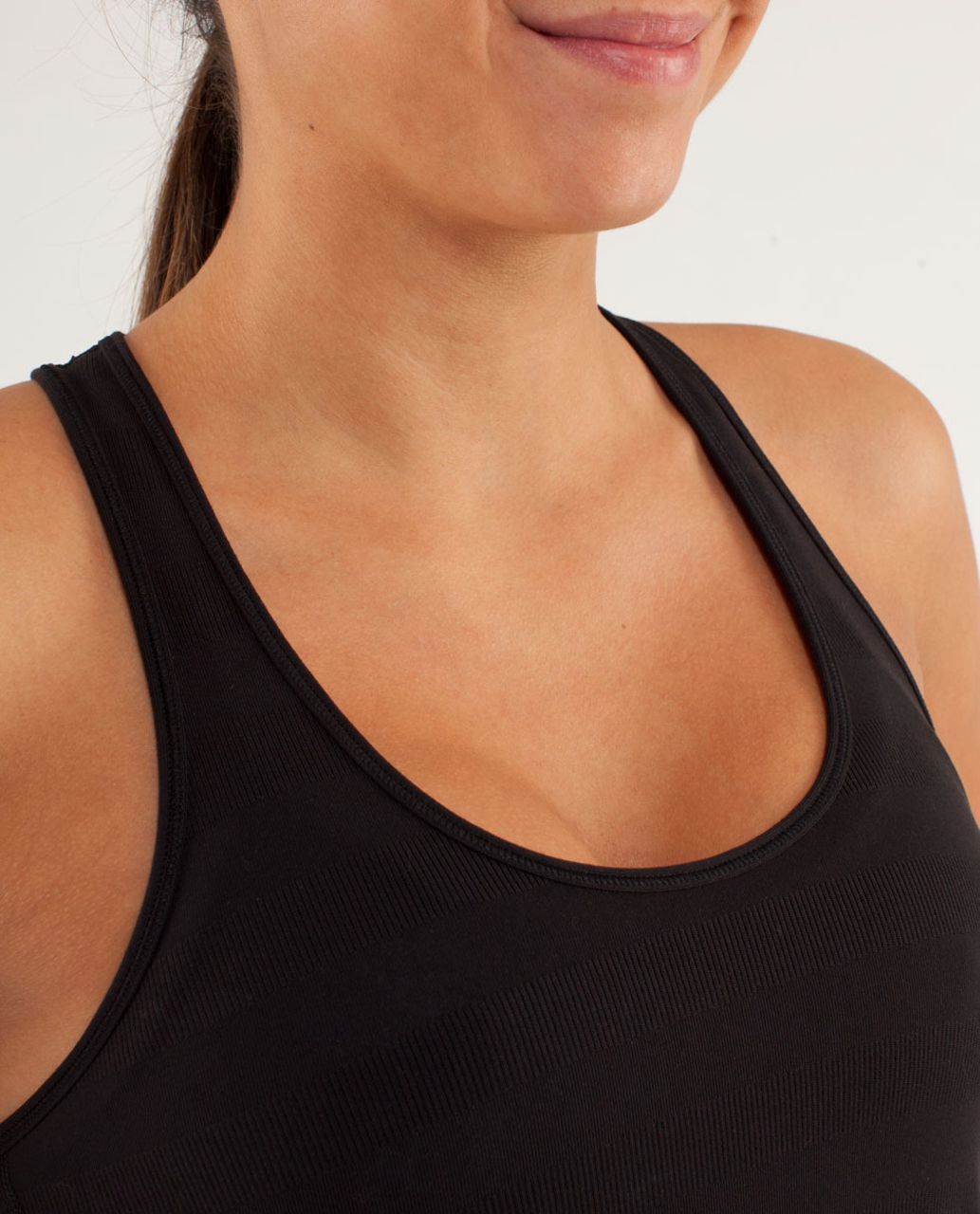 Lululemon Cool Racerback *Striped Rib - Black