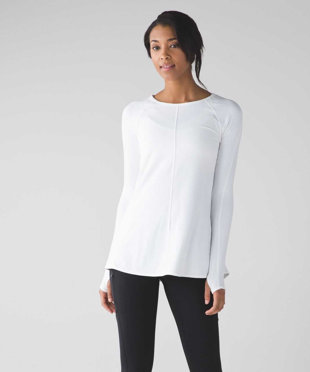 Lululemon Check the Box Long Sleeve - White - lulu fanatics