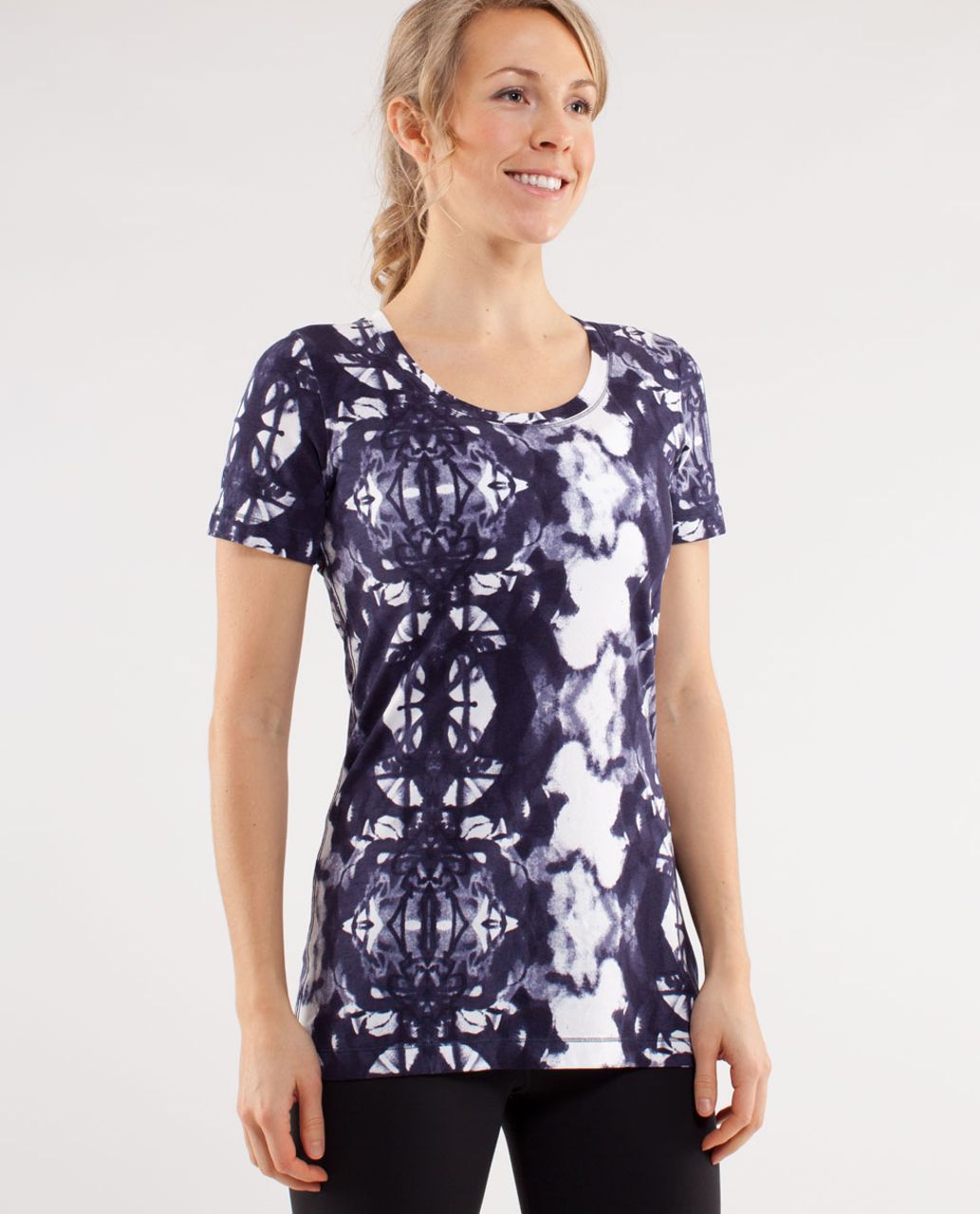 Lululemon Every Yogi Tee *Print - Ink Blot White Deep Indigo