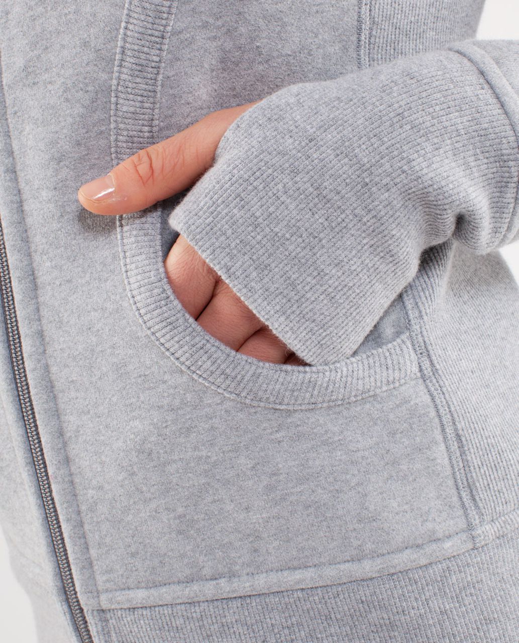 Lululemon Scuba Hoodie - Heathered Fossil / White - lulu fanatics