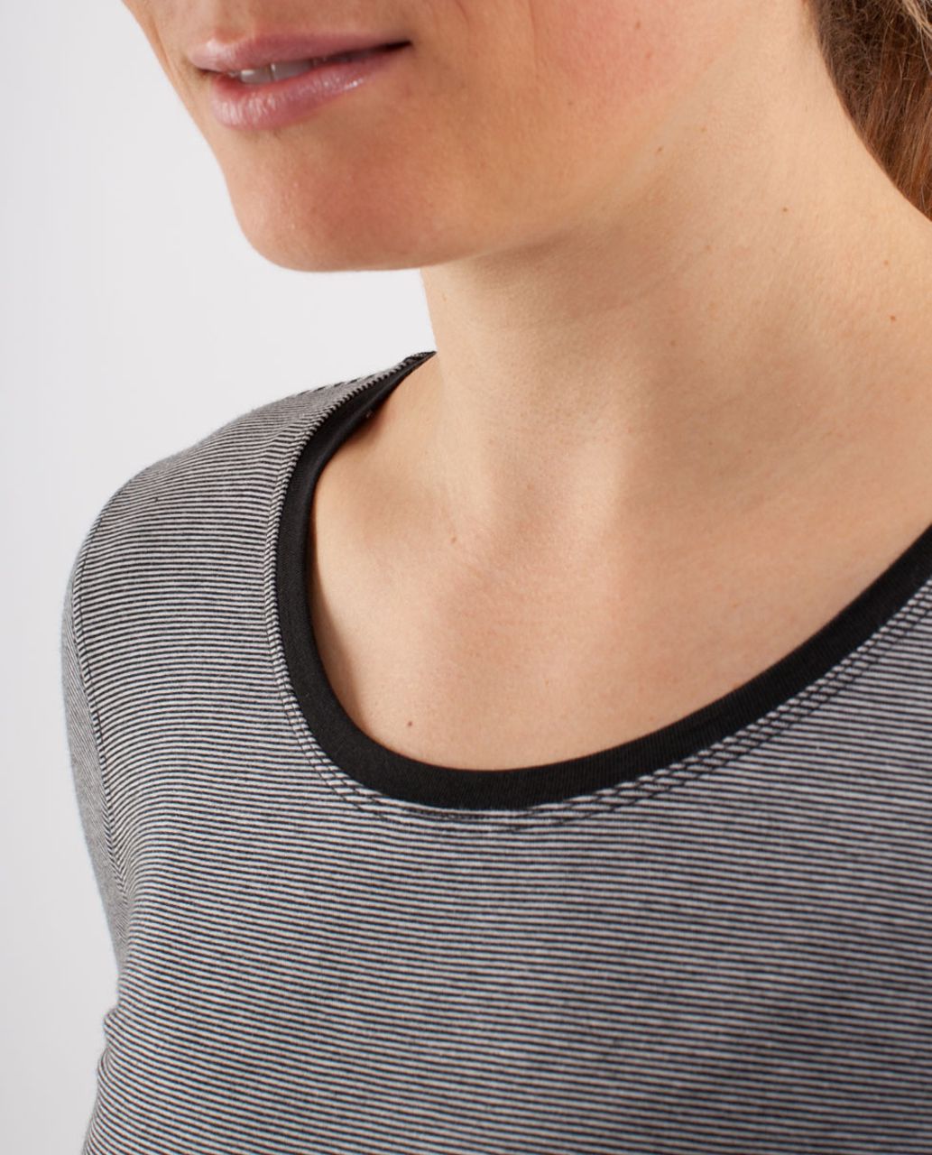 Lululemon Every Yogi Long Sleeve - Wee Stripe White Black / Black