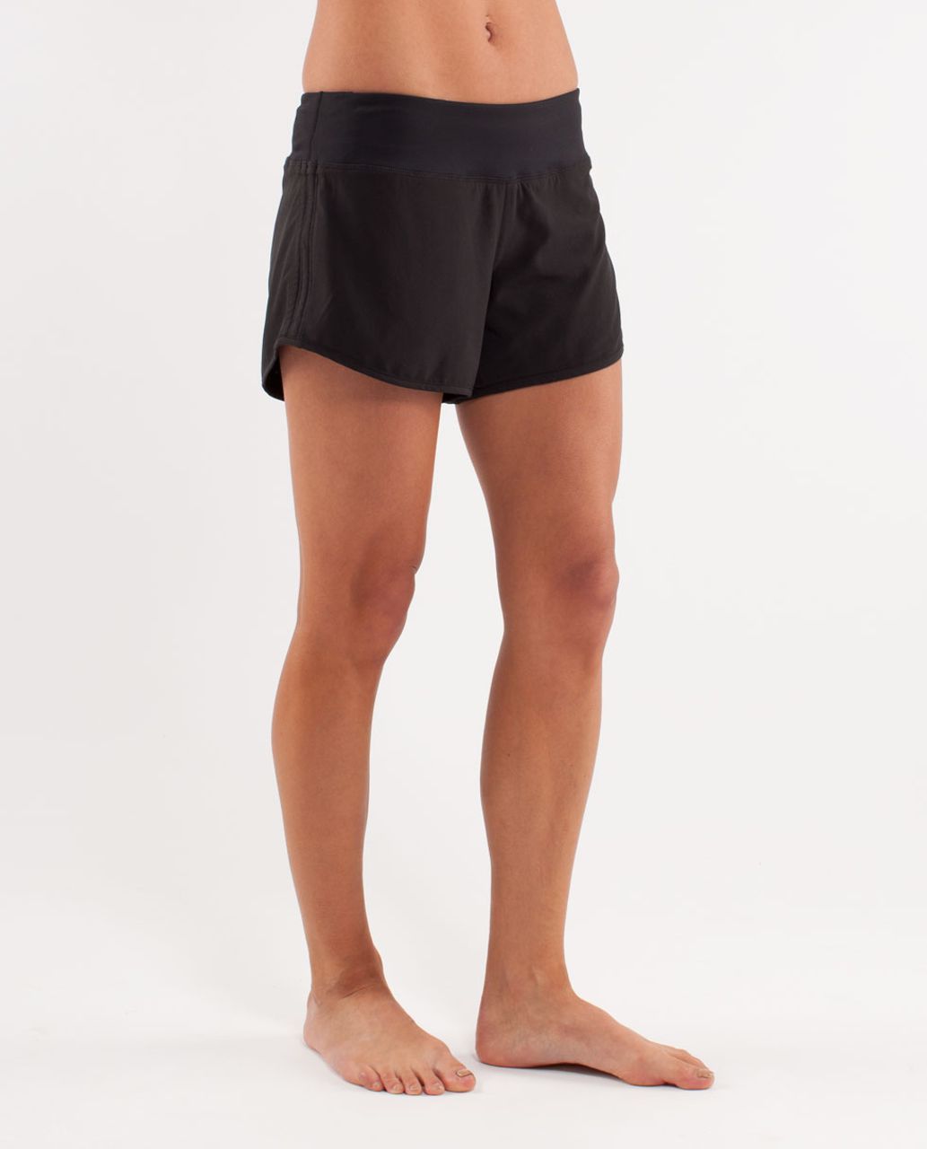 Lululemon Run:  Switch Back Short - Black /  Fossil /  Wee Are From Space Black Combo