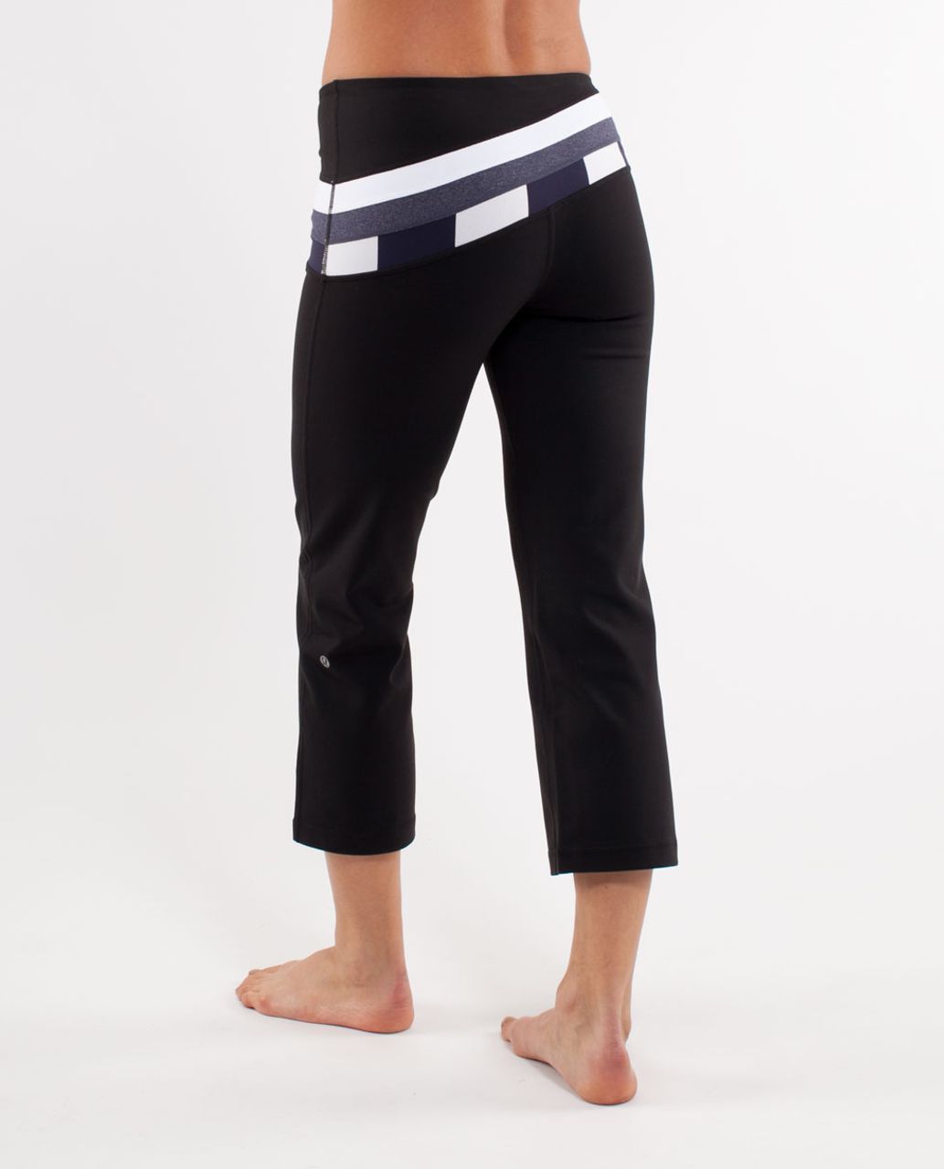 Lululemon Retro Rainbow Crop - Black /  White /  Heathered Deep Indigo