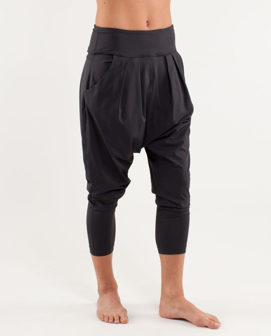 Lululemon Happy Hatha Crop - Deep Coal