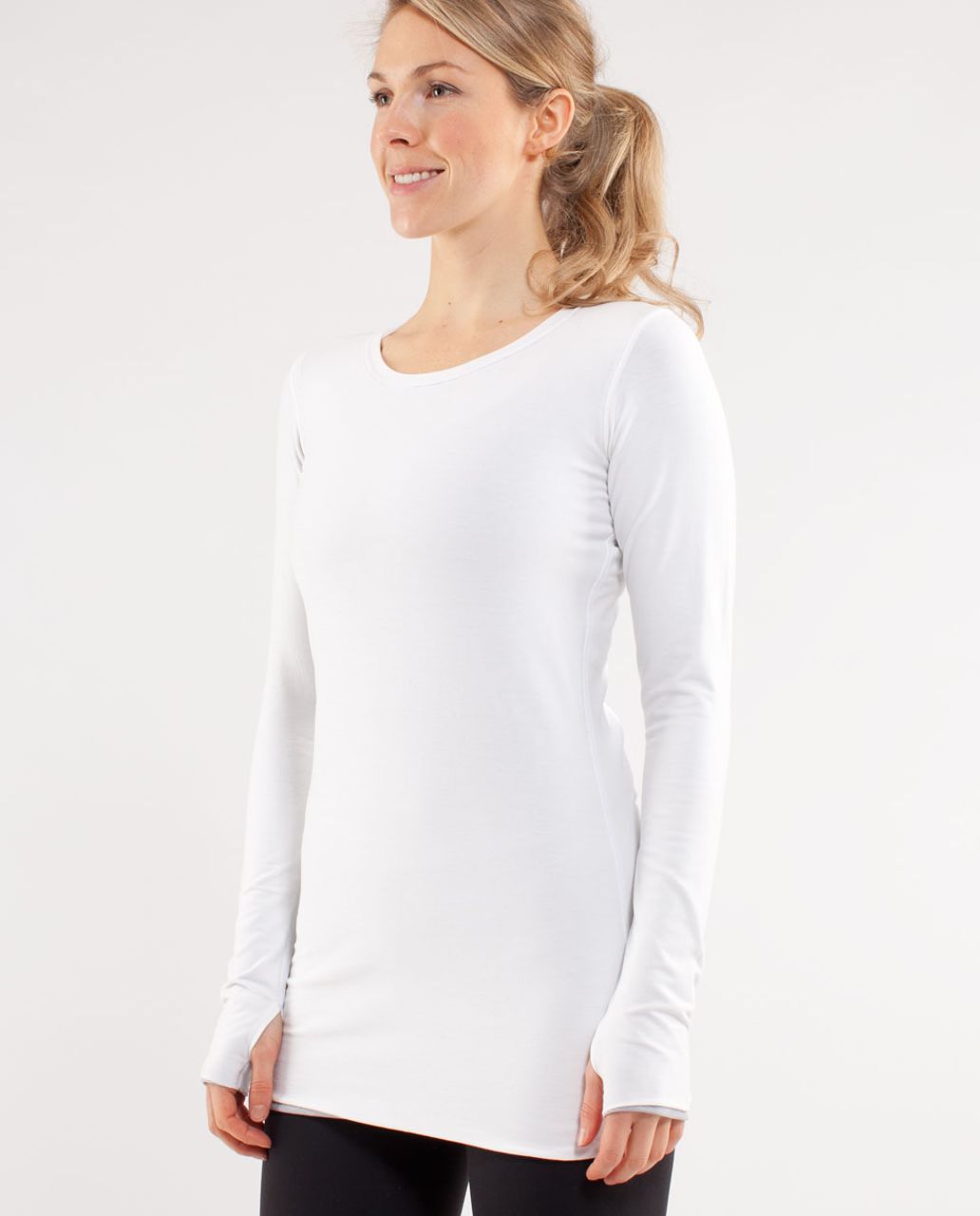 Lululemon Every Yogi Long Sleeve - Wee Stripe White Fossil /  White