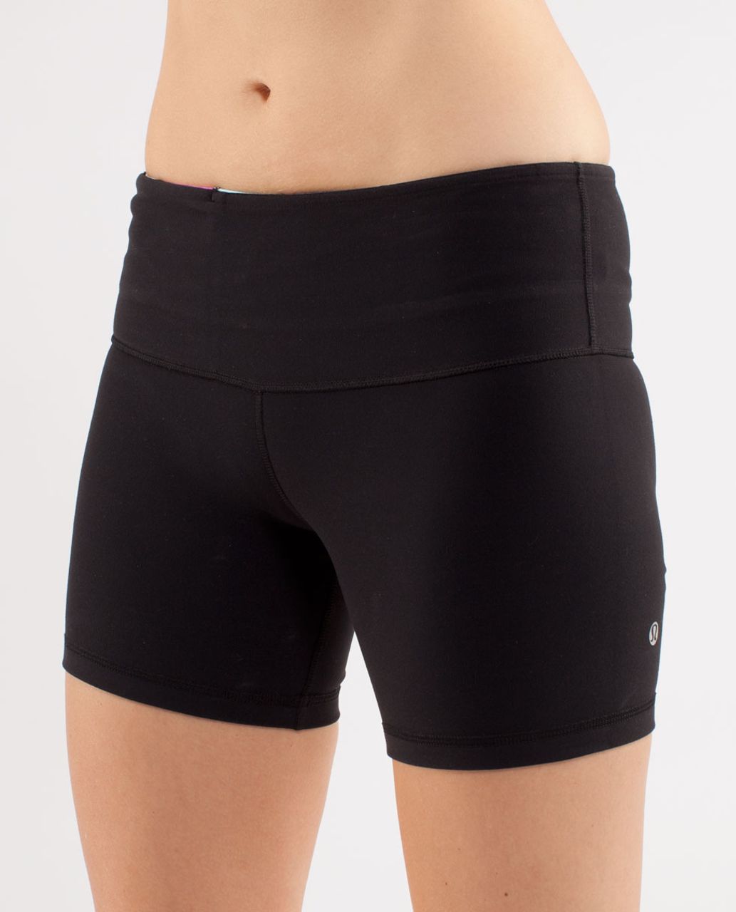 Lululemon Reverse Groove Short (Tall) - Black /  Quilting Spring 13 /  Heathered Deep Indigo