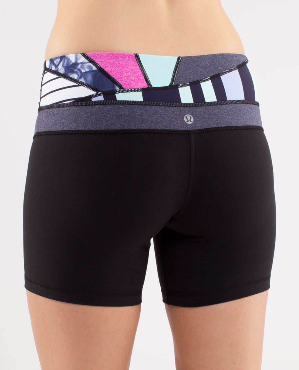 Lululemon Reverse Groove Short (Tall) - Black /  Quilting Spring 13 /  Heathered Deep Indigo