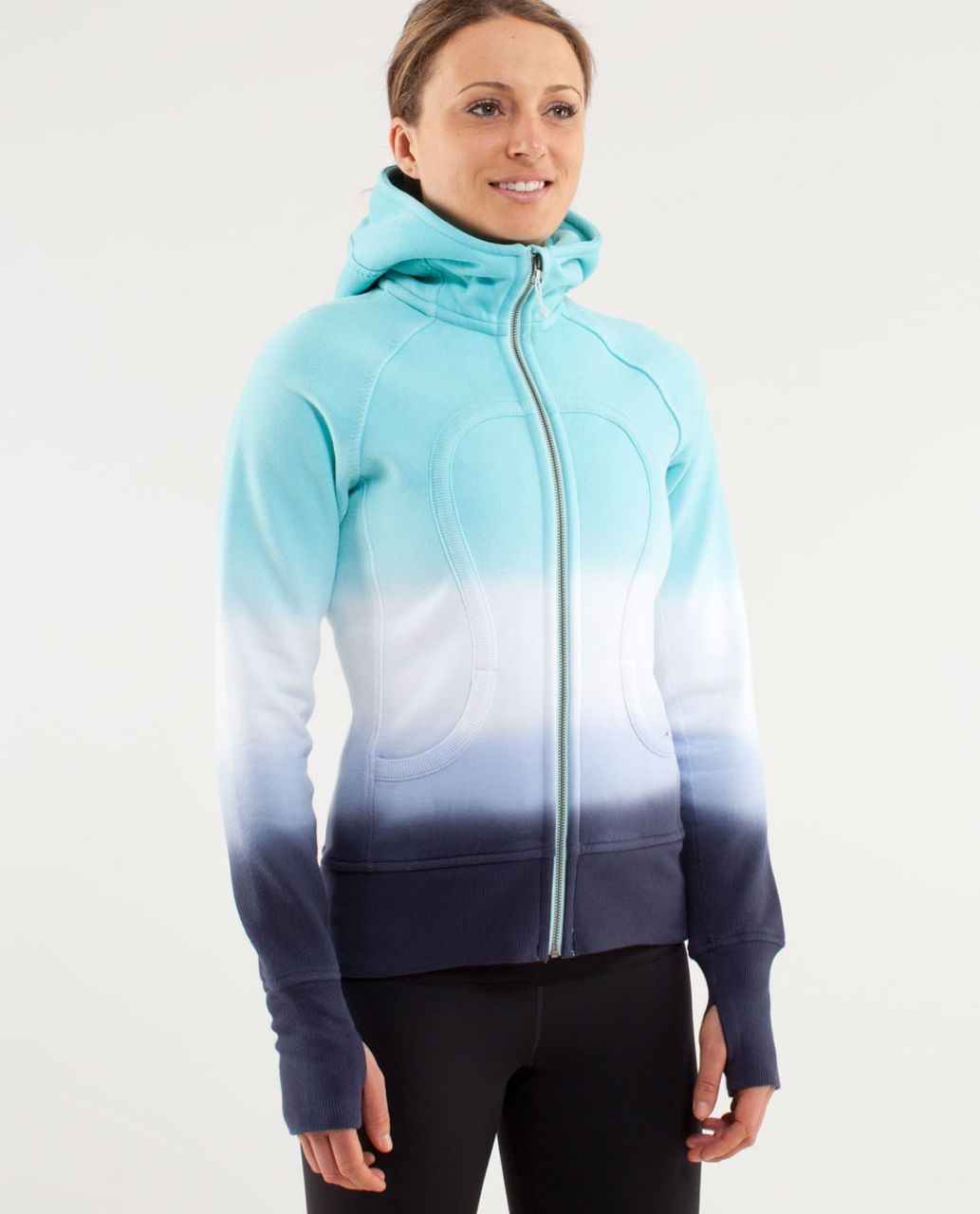 Lululemon Scuba Hoodie *Dip Dye - White / Aquamarine / Deep Indigo