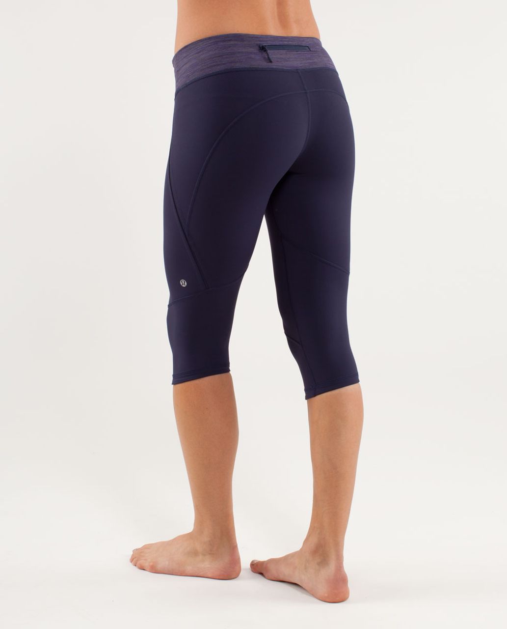 Lululemon Run:  Excel Crop - Deep Indigo /  Wee Are From Space Deep Indigo