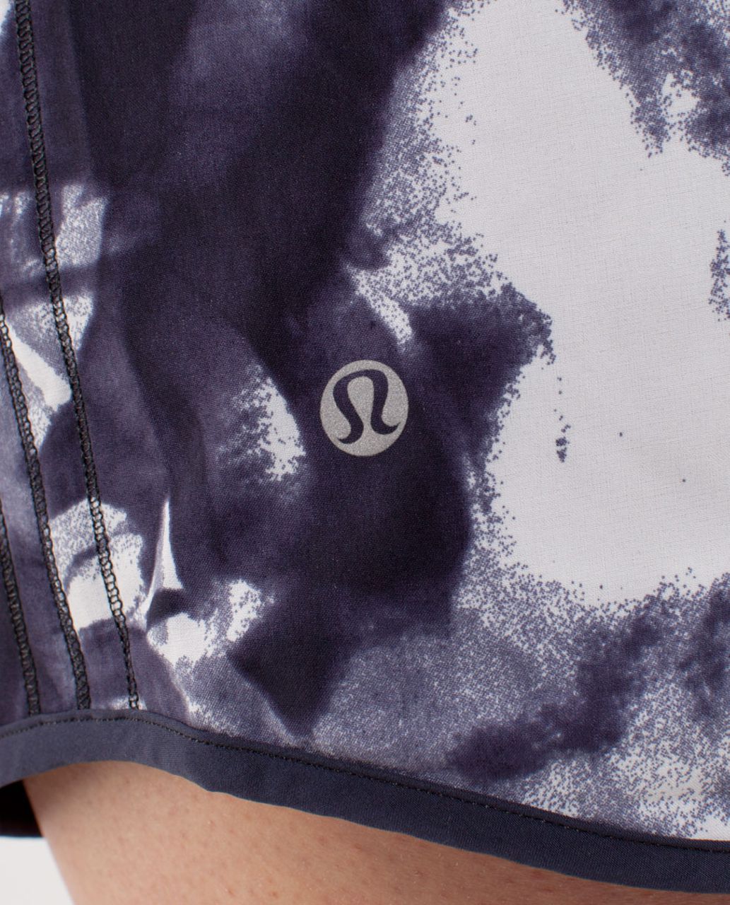 Lululemon Run:  Switch Back Short - Ink Blot White Deep Indigo /  Deep Indigo