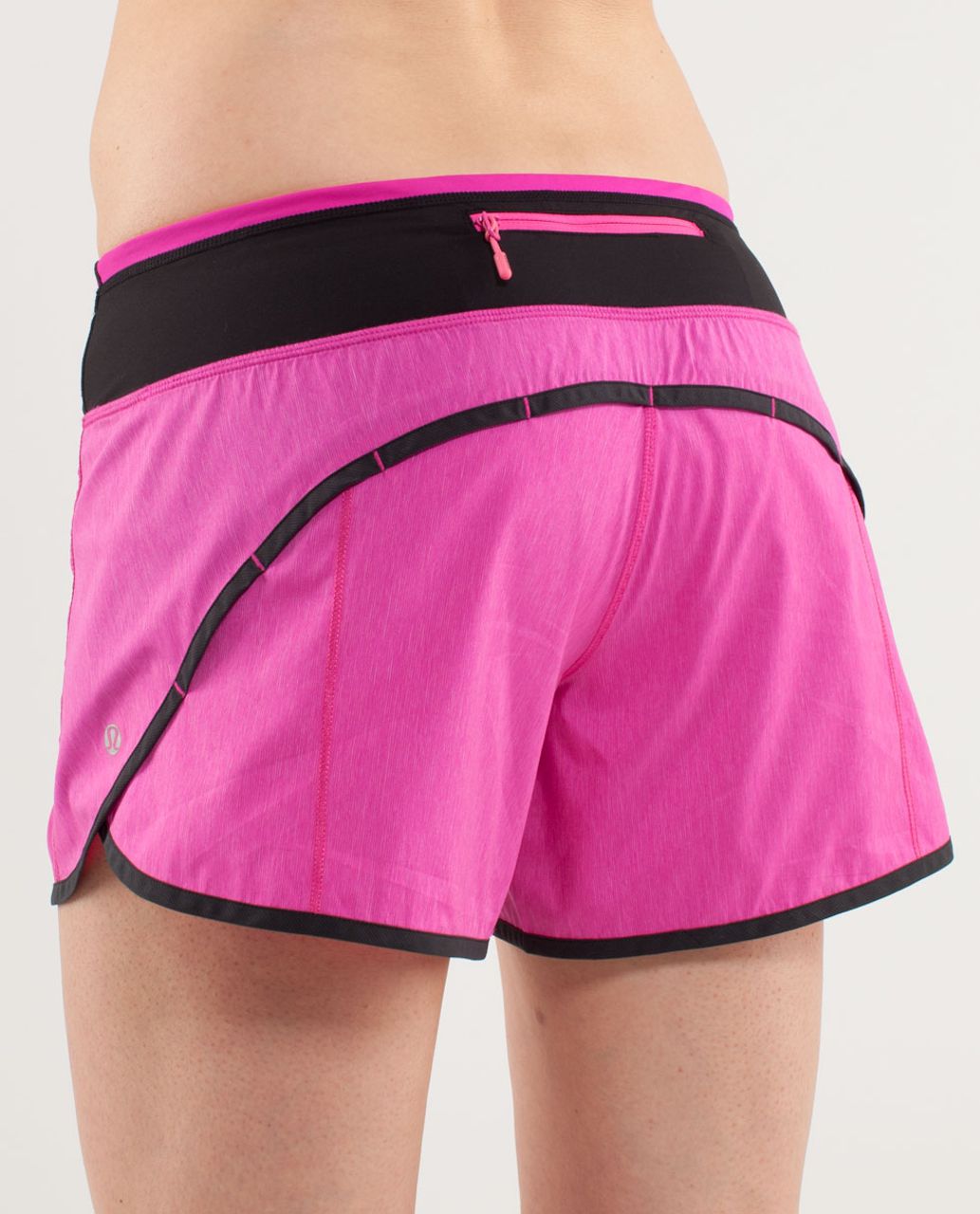 Lululemon Turbo Run Short - Paris Pink /  Black