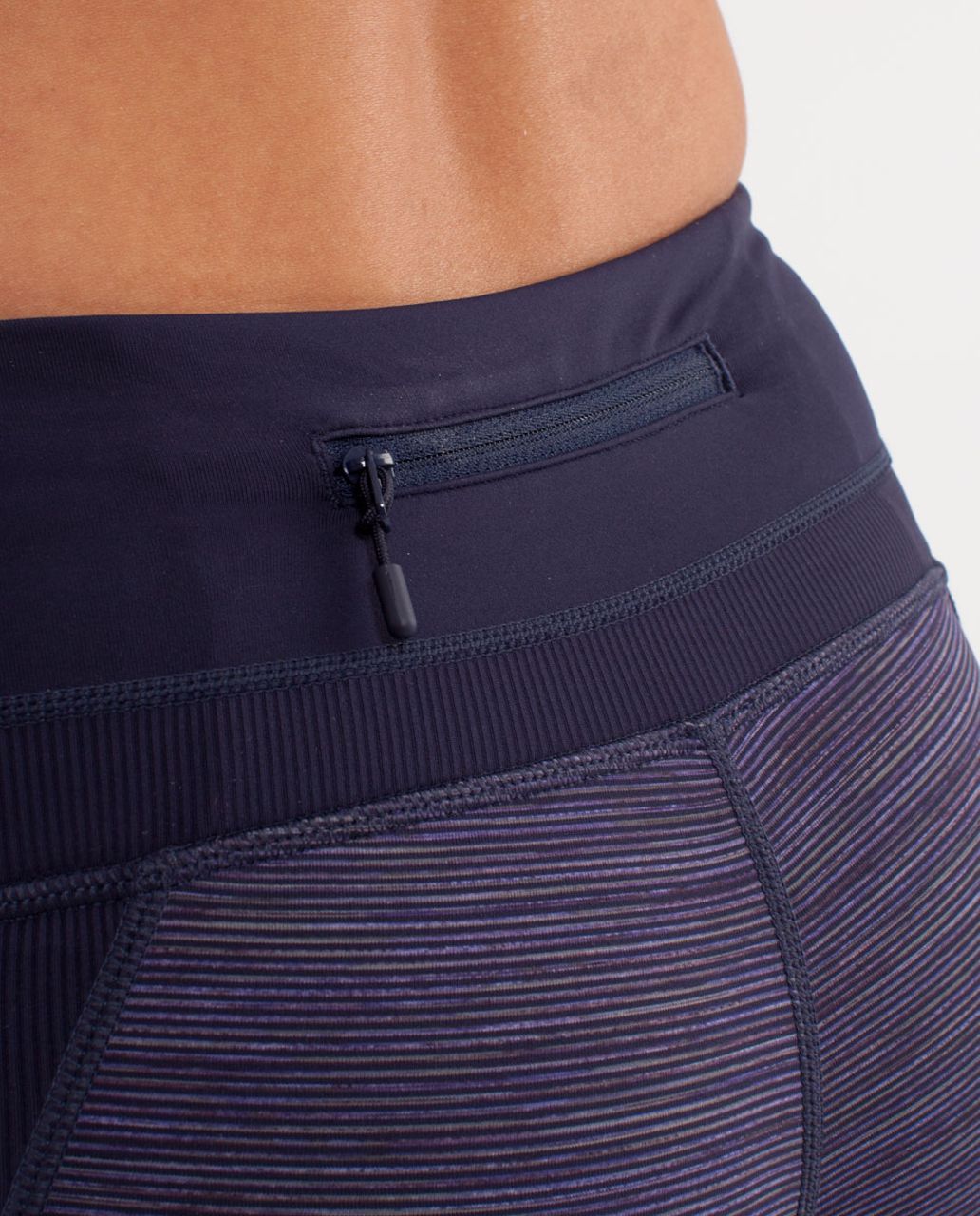 Lululemon Run:  Chase Me Crop - Wee Are From Space Deep Indigo  /  Deep Indigo