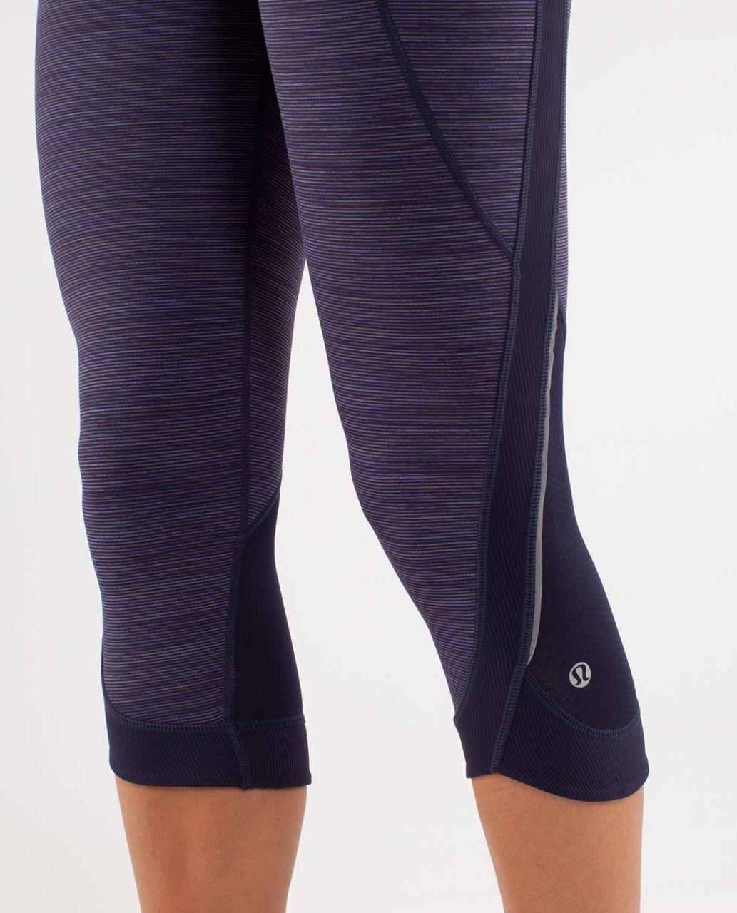 Lululemon Run:  Chase Me Crop - Wee Are From Space Deep Indigo  /  Deep Indigo