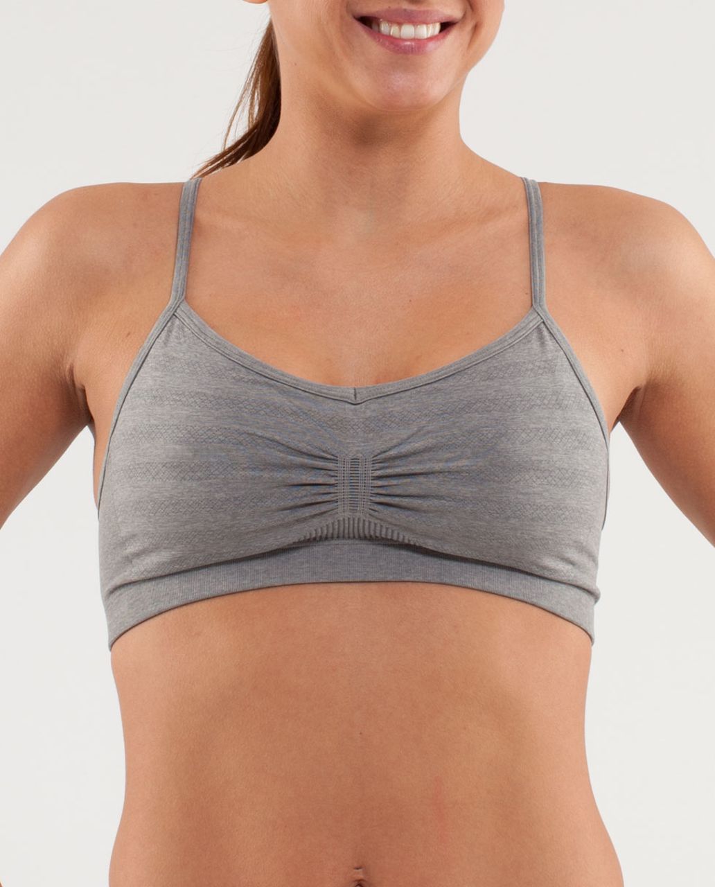 Lululemon Ebb & Flow Bra (First Release) - Heathered Dark Classic Sport Grey