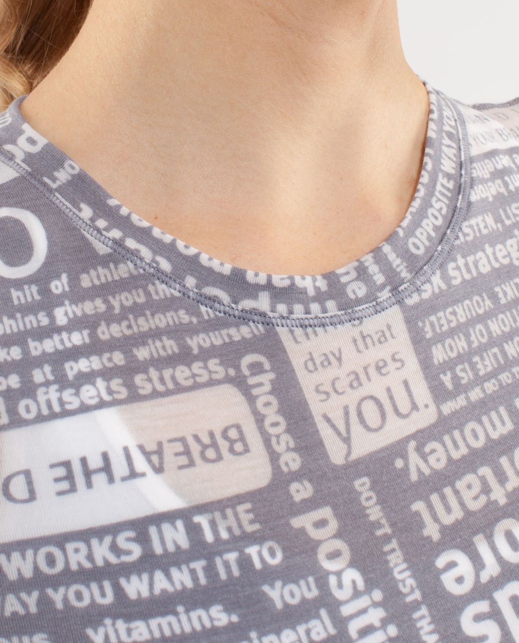 Lululemon Daily Practice Long Sleeve - Discover Manifesto Burnout