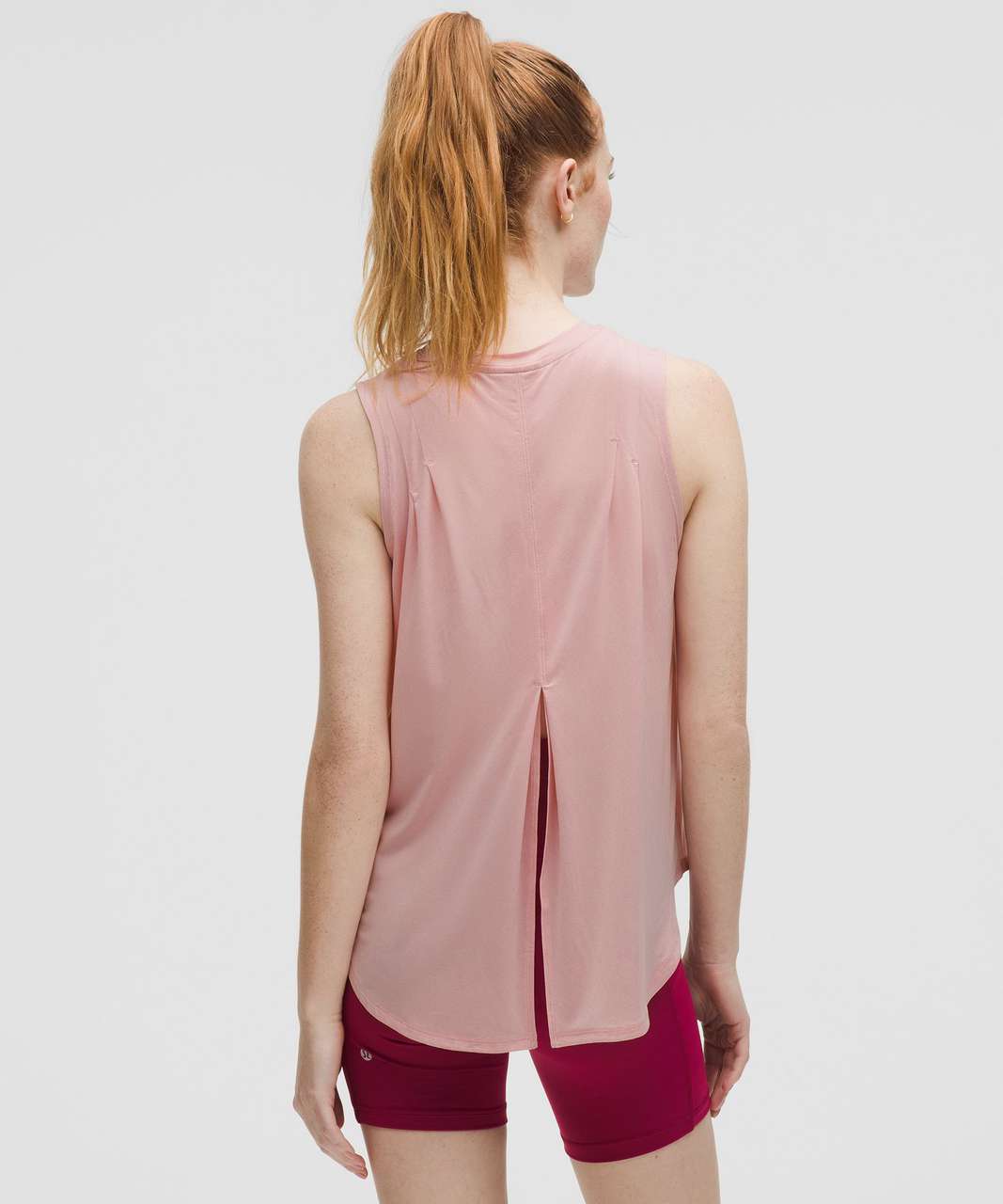 Lululemon Lightweight Split-Back Training Tank Top - Pink Lululemon Lightweight Split-Back Training Tank Top - Pink