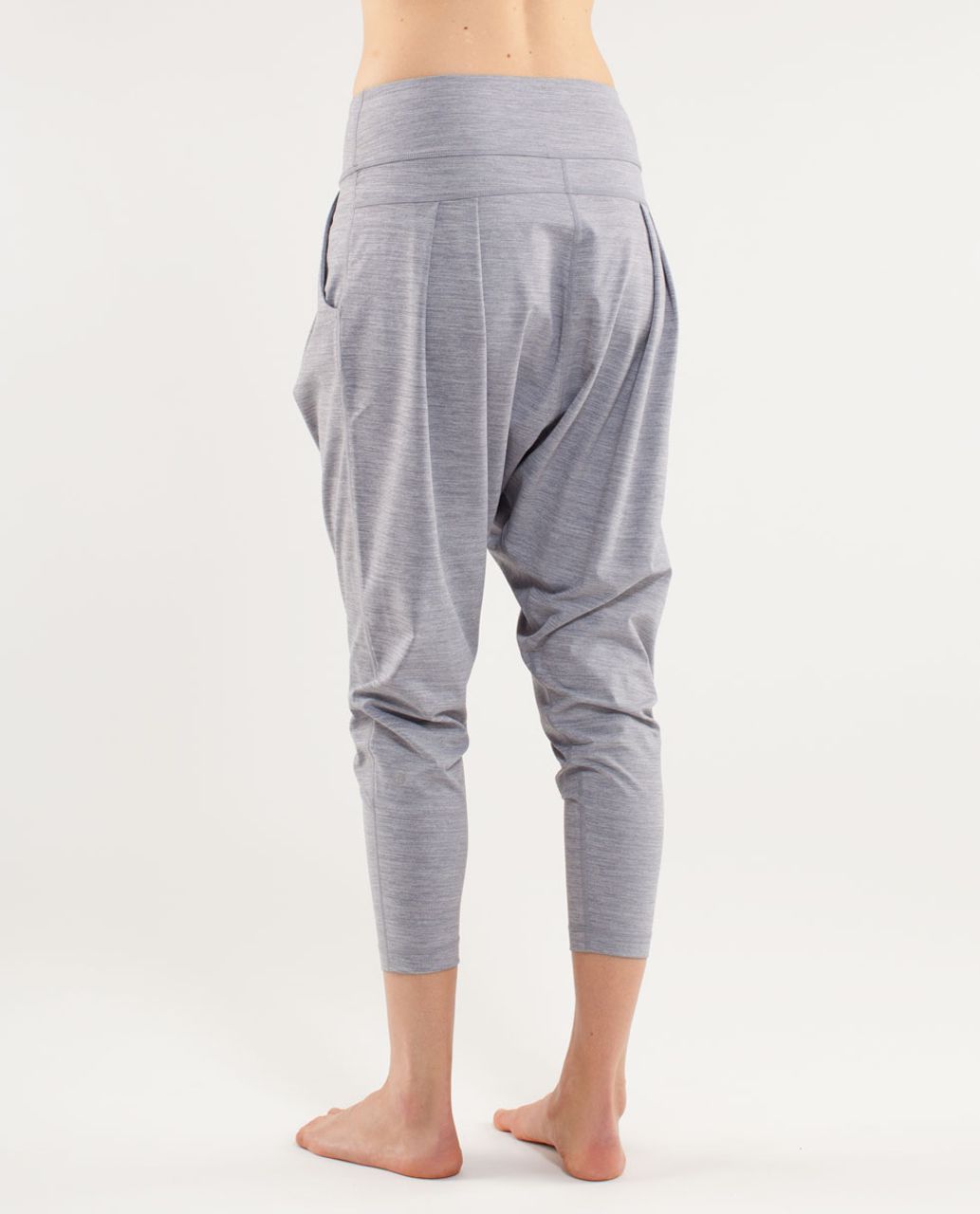 Lululemon Happy Hatha Crop - Heathered Fossil /  Fossil