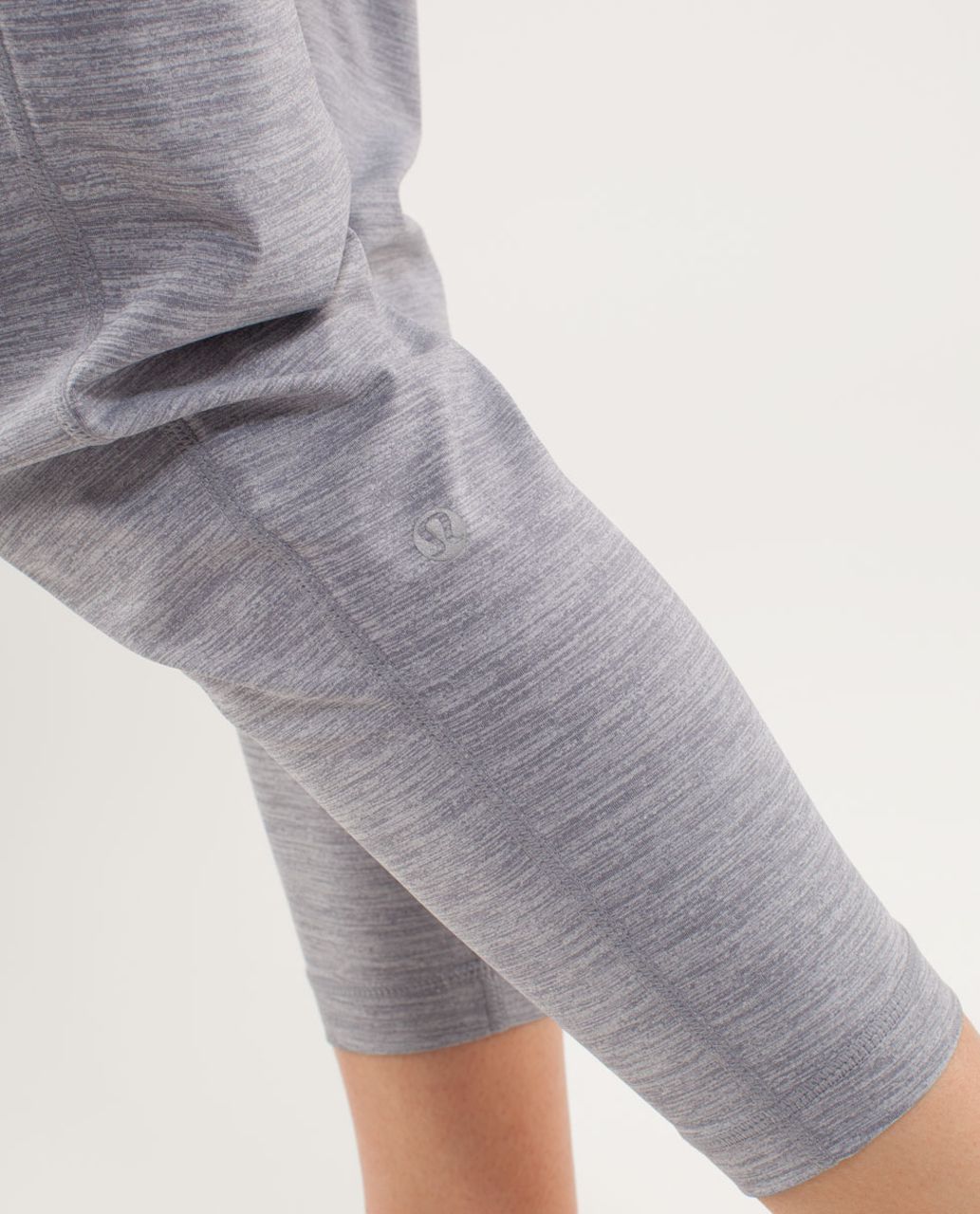 Lululemon Happy Hatha Crop - Heathered Fossil /  Fossil