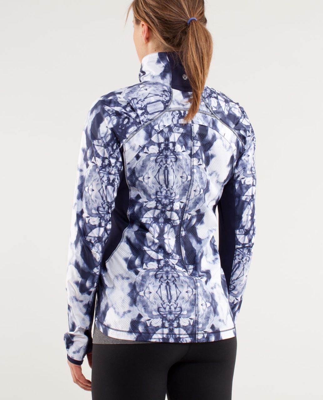 Lululemon Run:  Essential Jacket II - Ink Blot White Deep Indigo /  Deep Indigo