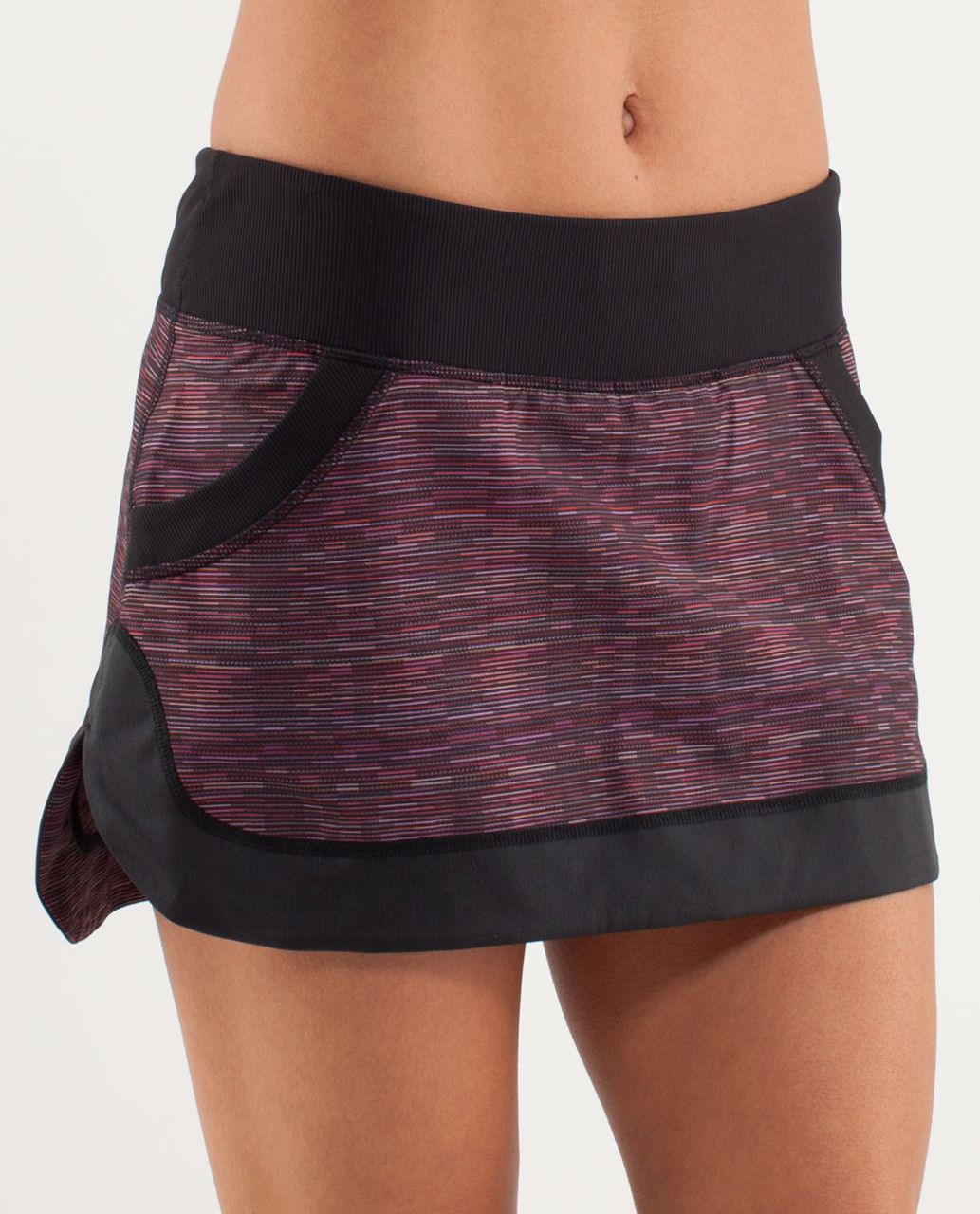 Lululemon Run:  For All Skirt - Wee Are From Space Black March Multi /  Black