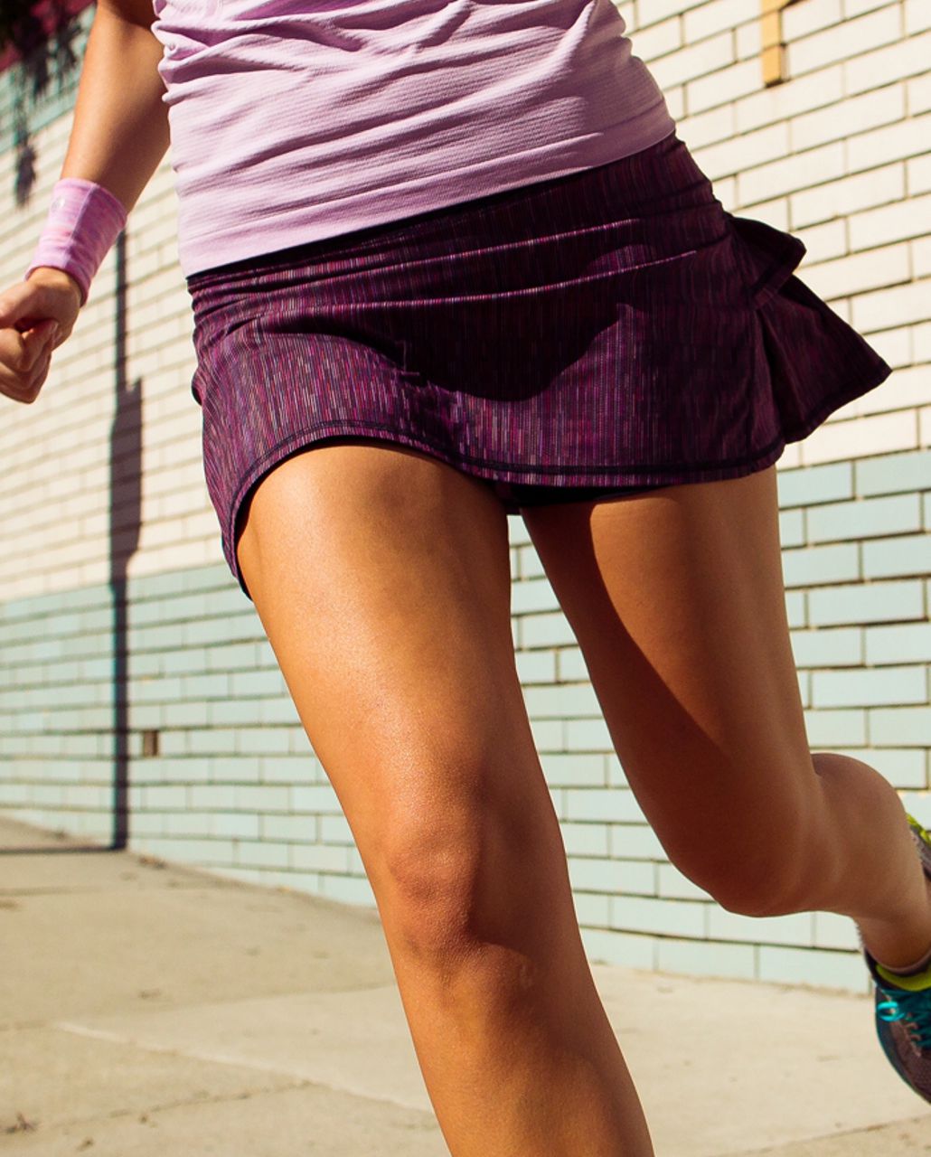 Lululemon Run Pace Setter Skort Back Ruffles Black Size 6