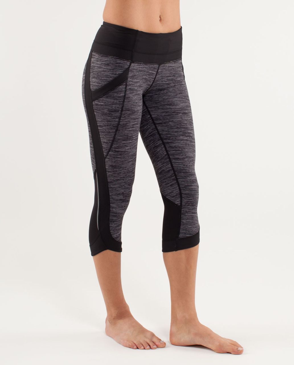 Lululemon Run:  Chase Me Crop - Wee Are From Space Black Combo /  Black