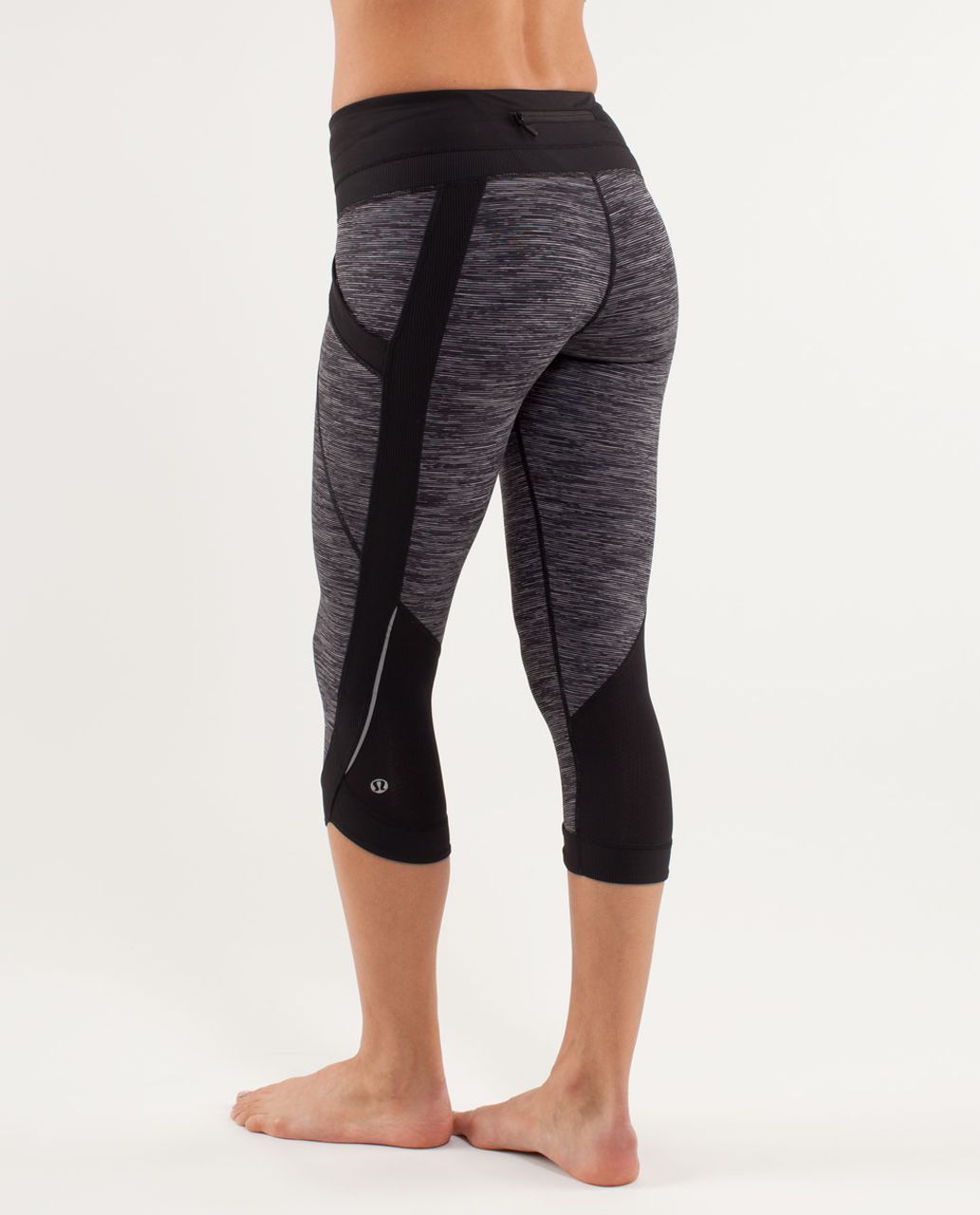 Lululemon Run:  Chase Me Crop - Wee Are From Space Black Combo /  Black