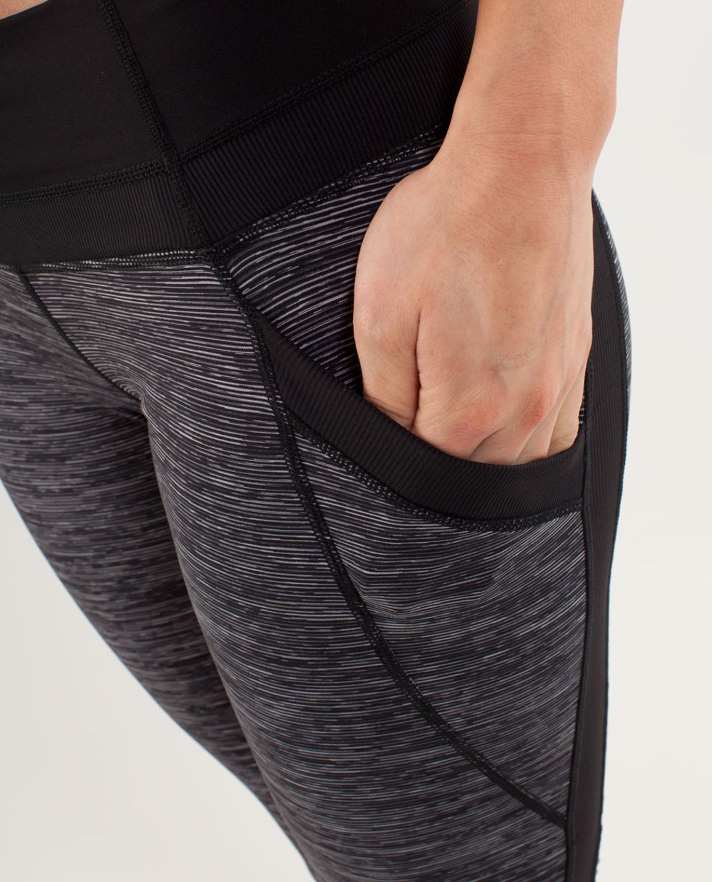 Lululemon Run:  Chase Me Crop - Wee Are From Space Black Combo /  Black