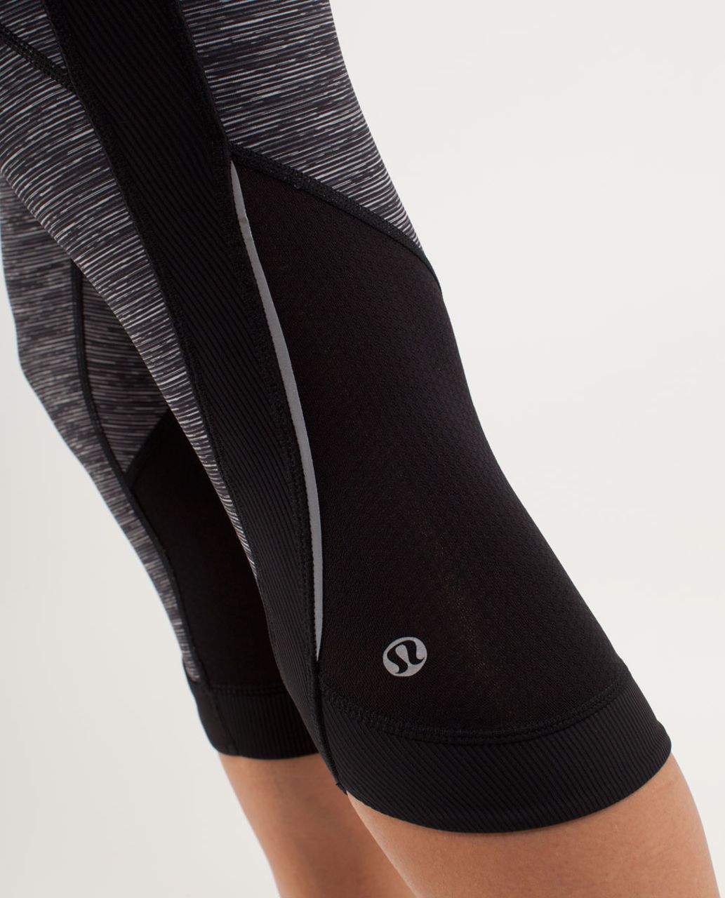 Lululemon Run:  Chase Me Crop - Wee Are From Space Black Combo /  Black