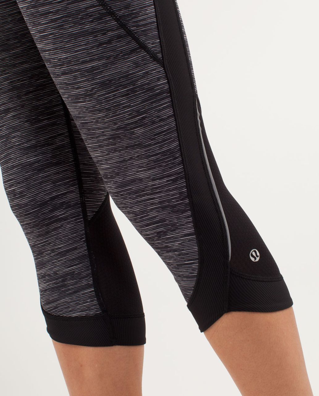 Lululemon Run:  Chase Me Crop - Wee Are From Space Black Combo /  Black