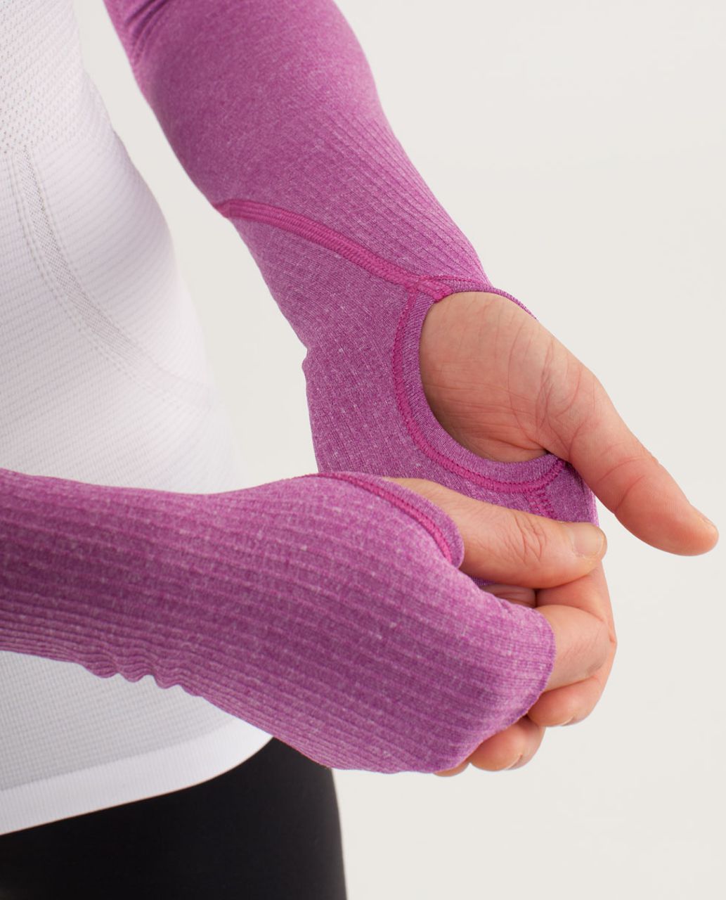 Lululemon Run:  Swiftly Tech Long Sleeve - White /  Ultra Violet